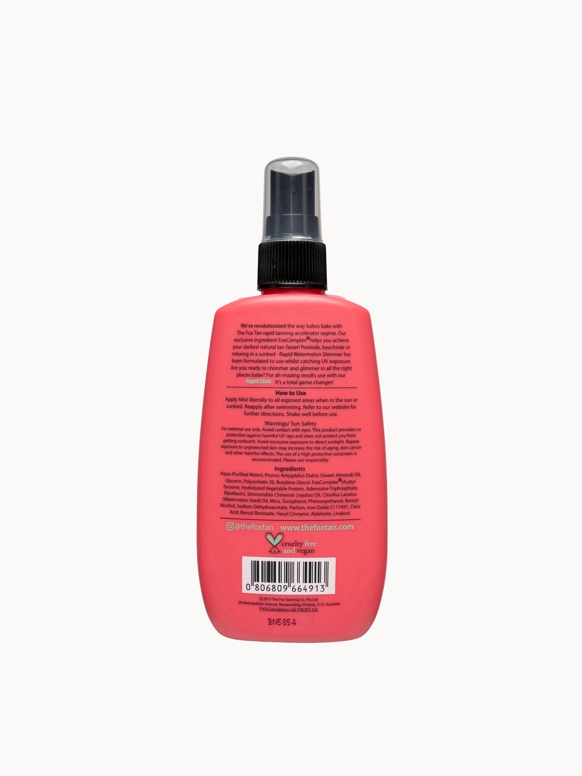 The Fox Tan Rapid Watermelon Shimmer 120ml 2