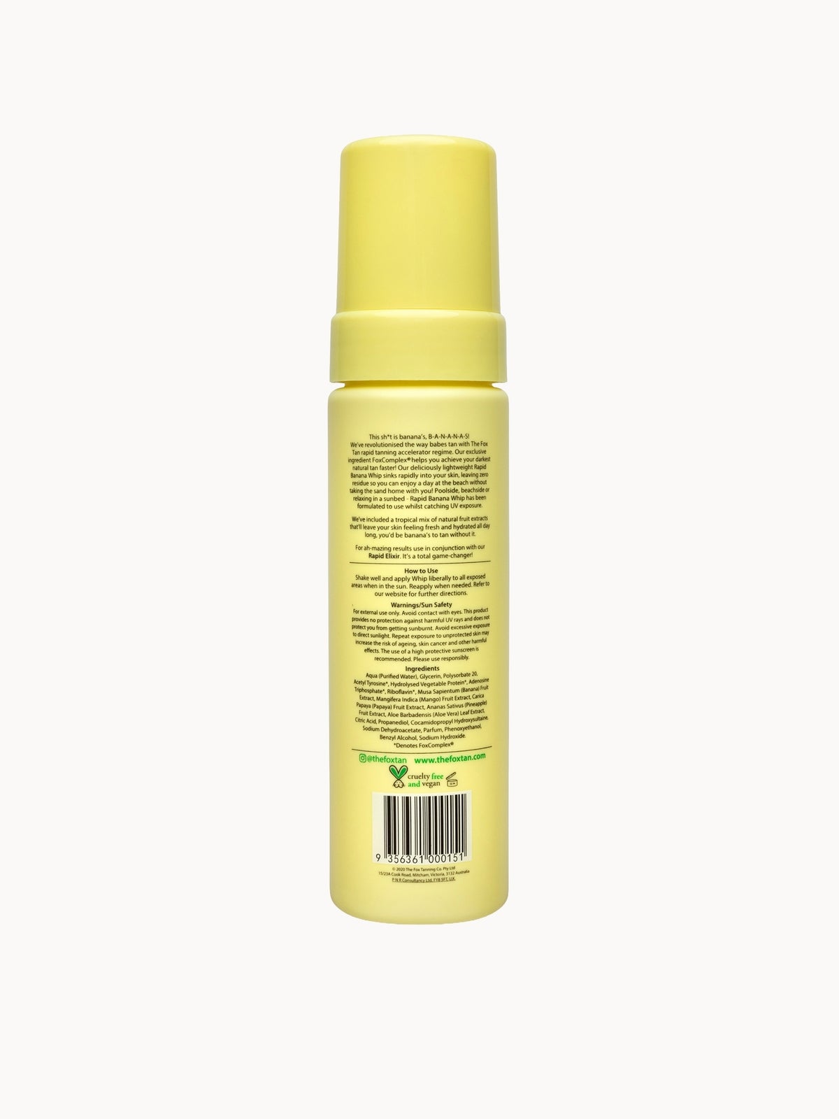 The Fox Tan Rapid Banana Whip 200ml 2