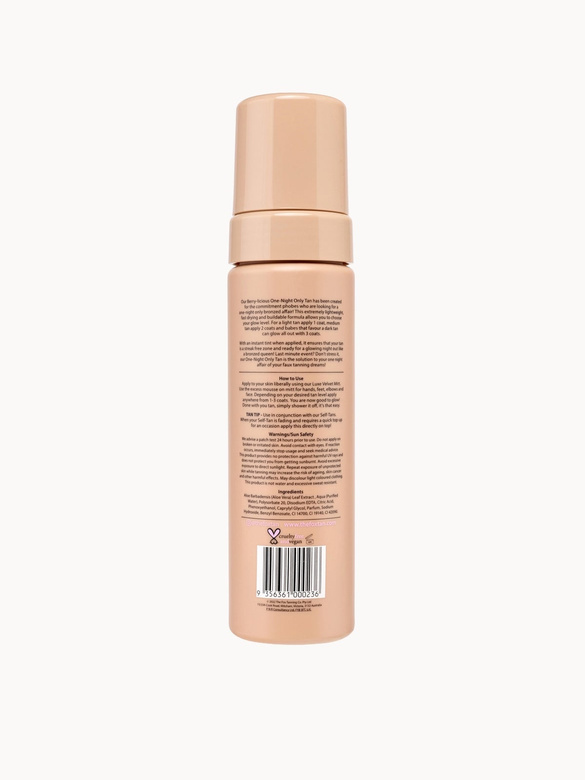 The Fox Tan One-Night Only Tan Instant Wash-Off 200ml 2