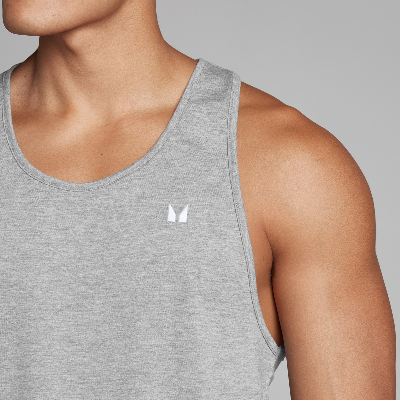 Thumbnail - MP Herren Rest Day Stringer-Top – Hellgrau - S