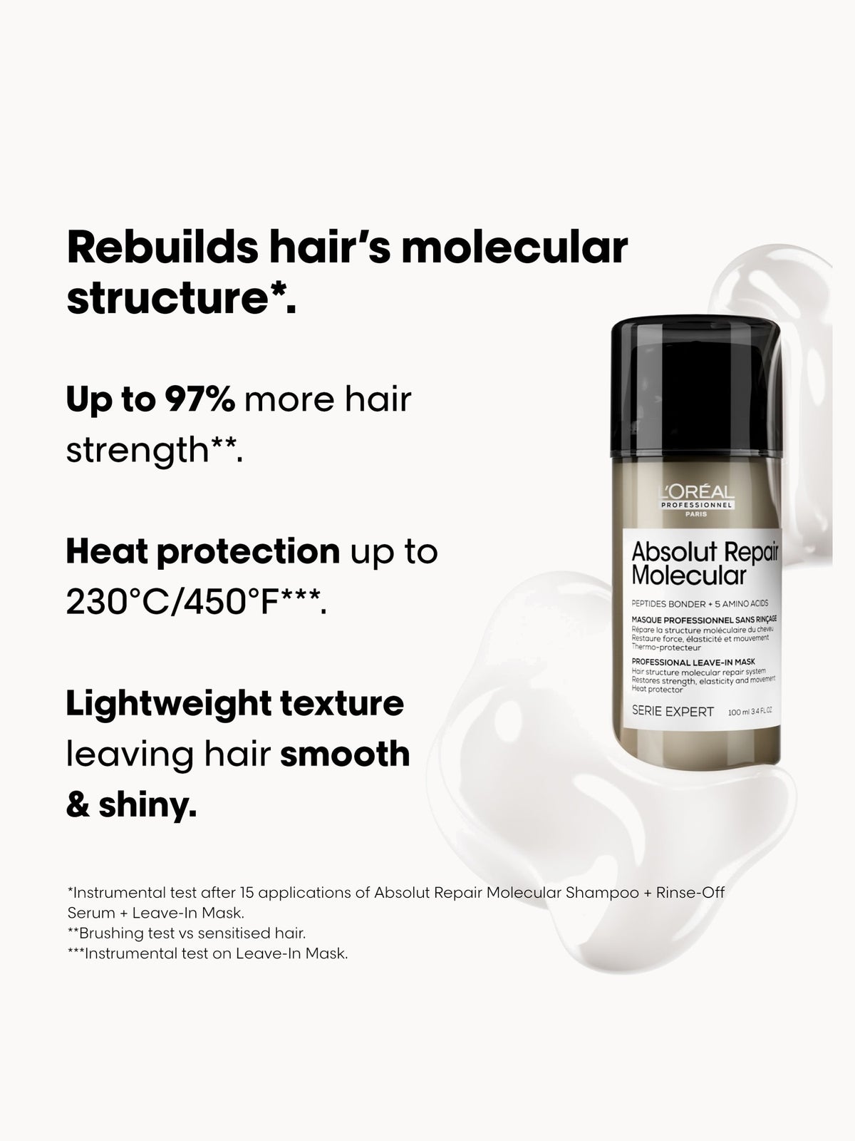 L'Oréal Professionnel Serie Expert Leave-in Mask Absolute Repair Molecular 100ml, photo 2