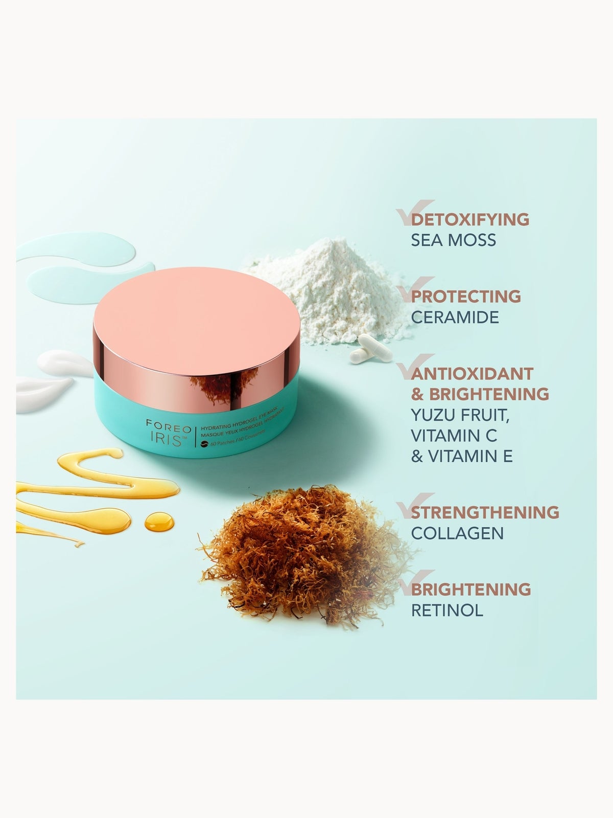 FOREO IRIS Hydrating Hydrogel Eye Mask 60pcs 4