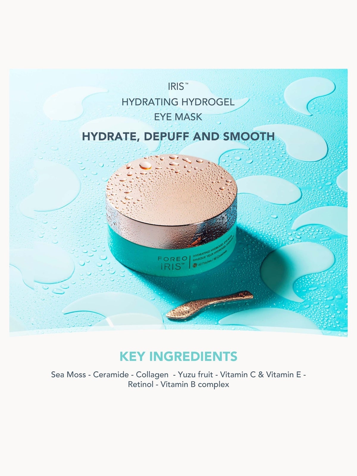 FOREO IRIS Hydrating Hydrogel Eye Mask 60pcs 3