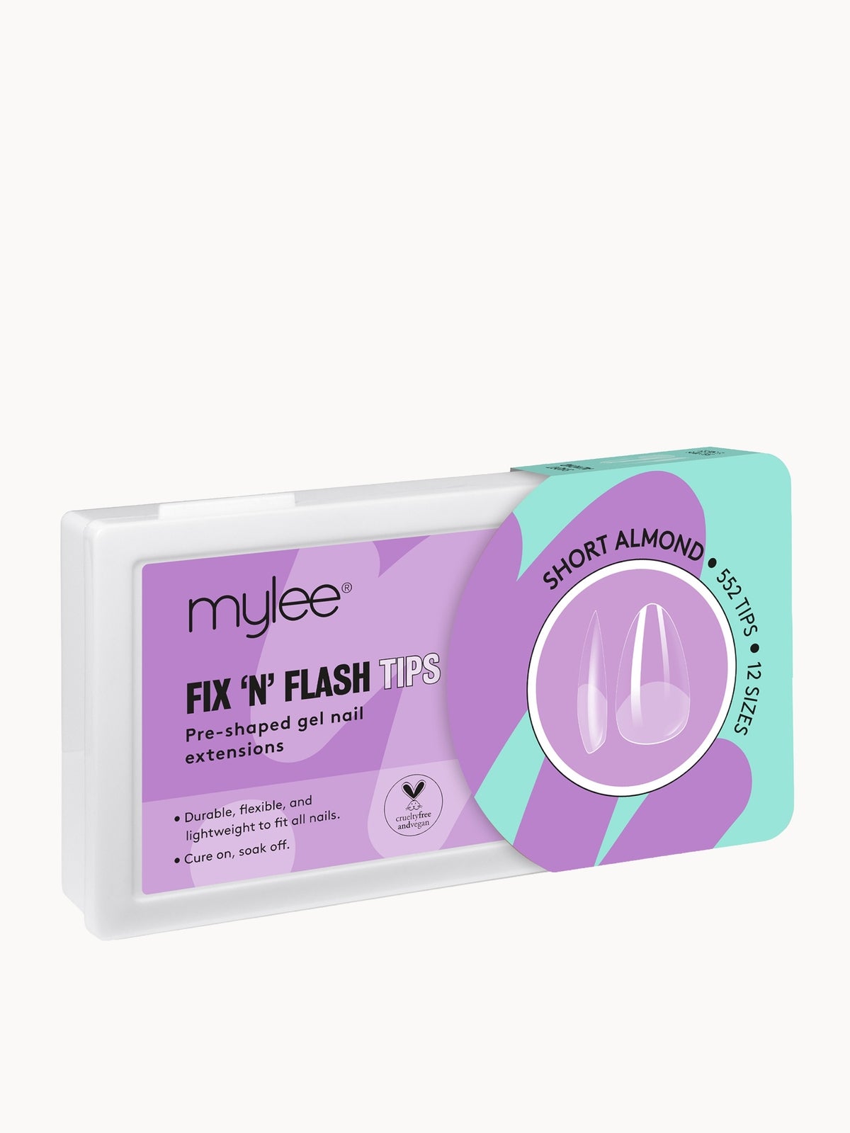 Mylee Fix 'N' Flash Tips - Short Almond