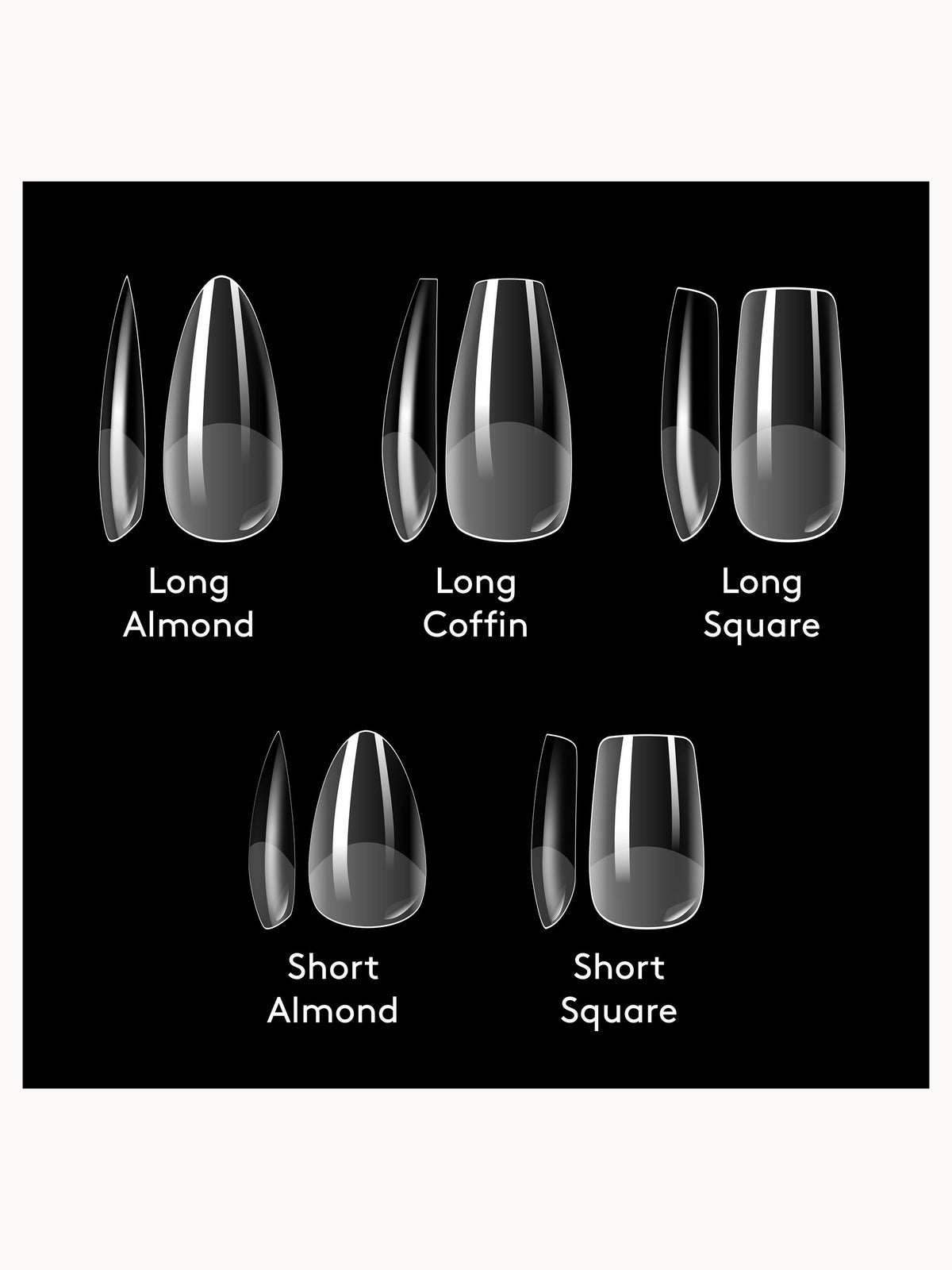 Mylee Fix 'N' Flash Tips - Short Almond 4