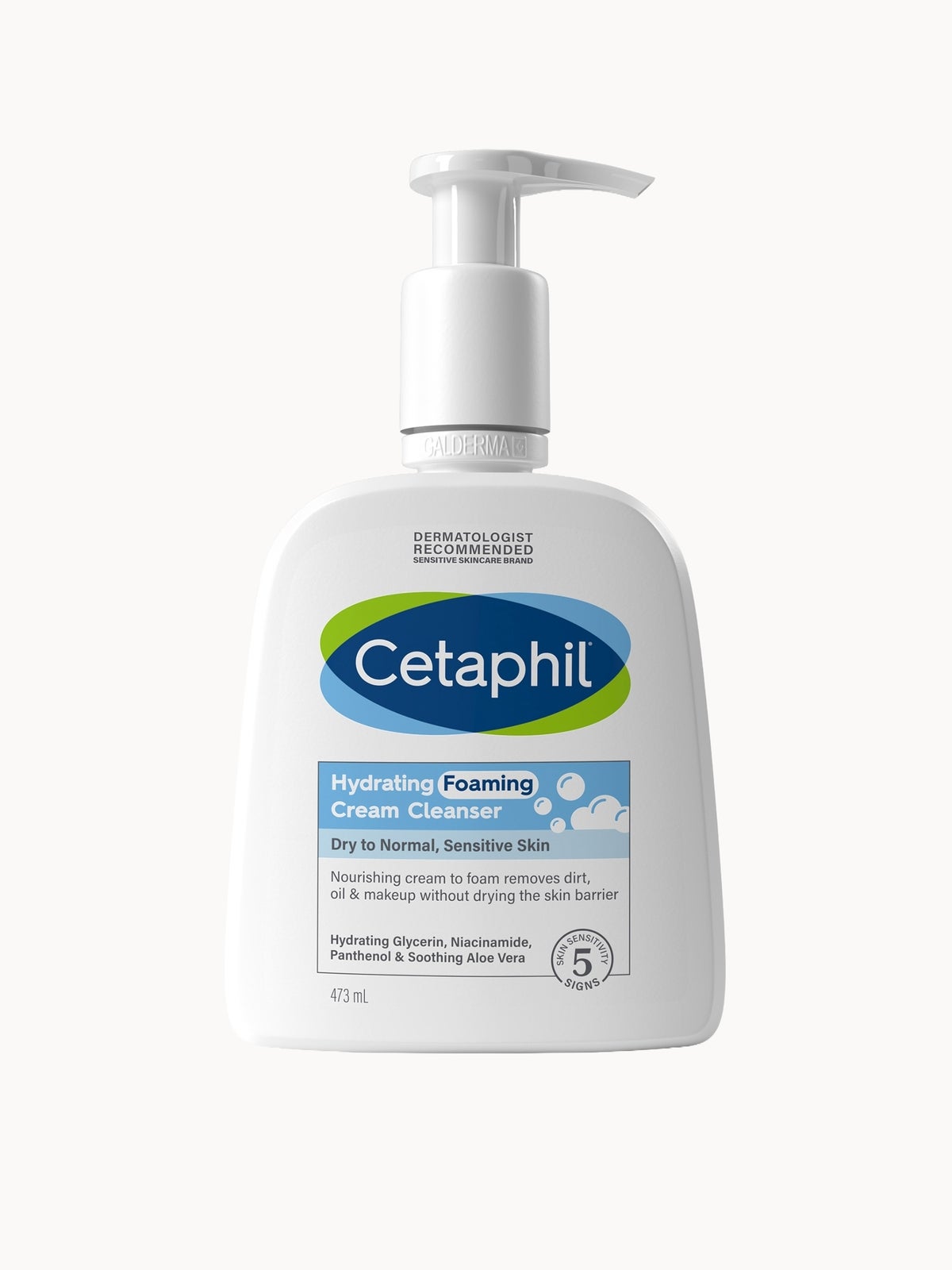 Cetaphil Hydrating Foaming Cream Cleanser Wash 473ml