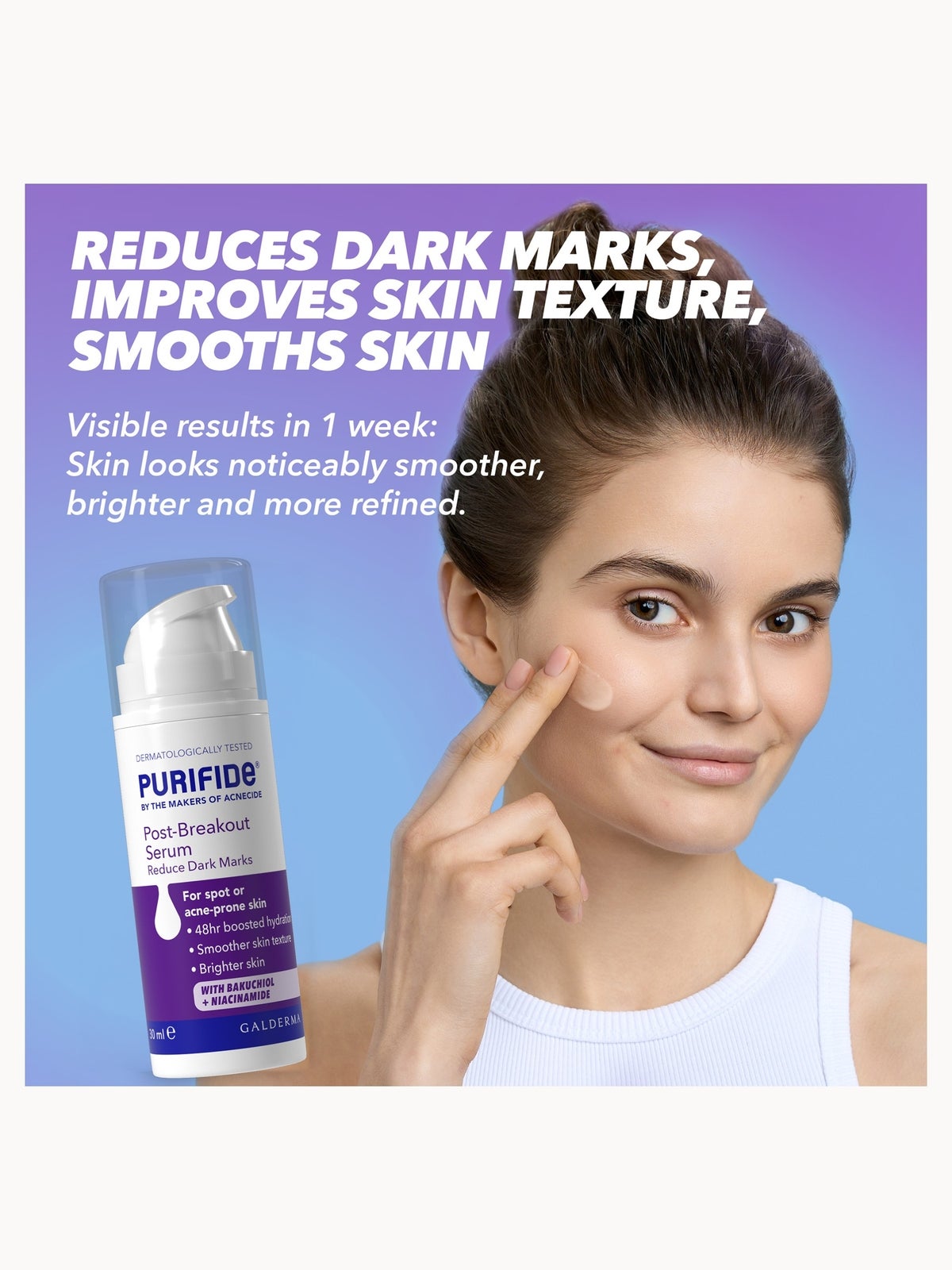 PURIFIDE by Acnecide Post-Breakout Serum for Hyperpigmentation and Spot Prone Skin 30ml 2