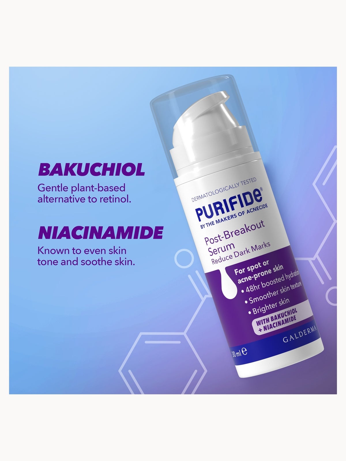 PURIFIDE by Acnecide Post-Breakout Serum for Hyperpigmentation and Spot Prone Skin 30ml 4