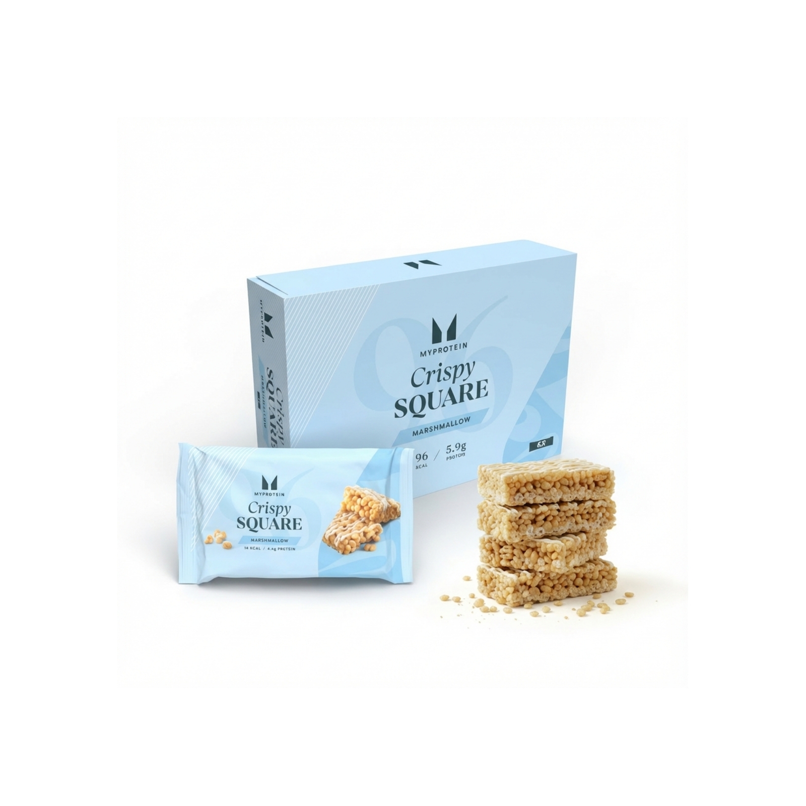 Myprotein UK MyProtein Crispy Square Protein Snack - 6 x 30g - Marshmallow