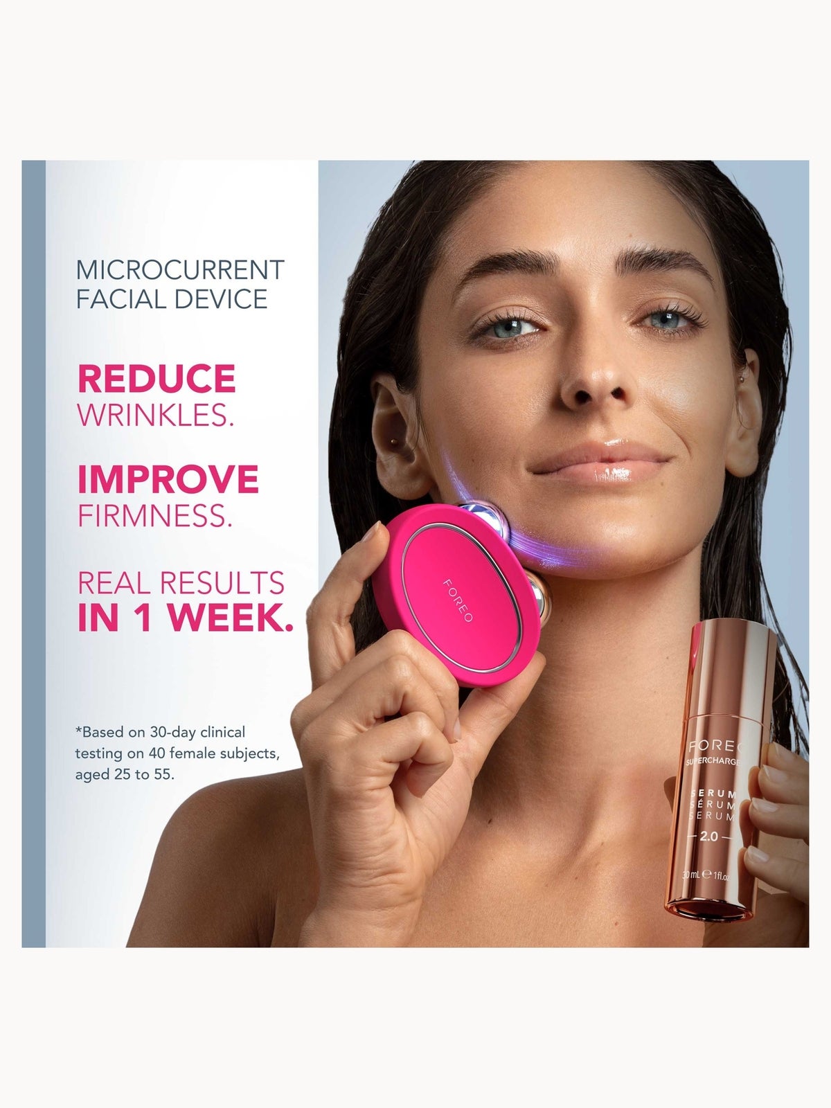 FOREO BEAR 2 Facial Toning Device - Fuchsia 3