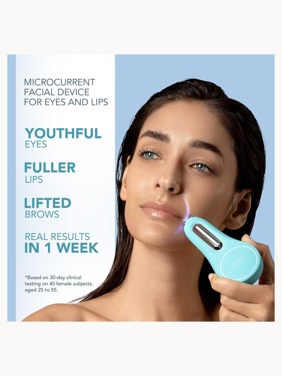 FOREO BEAR 2 Facial Toning Device for Eyes and Lips - Arctic Blue 3