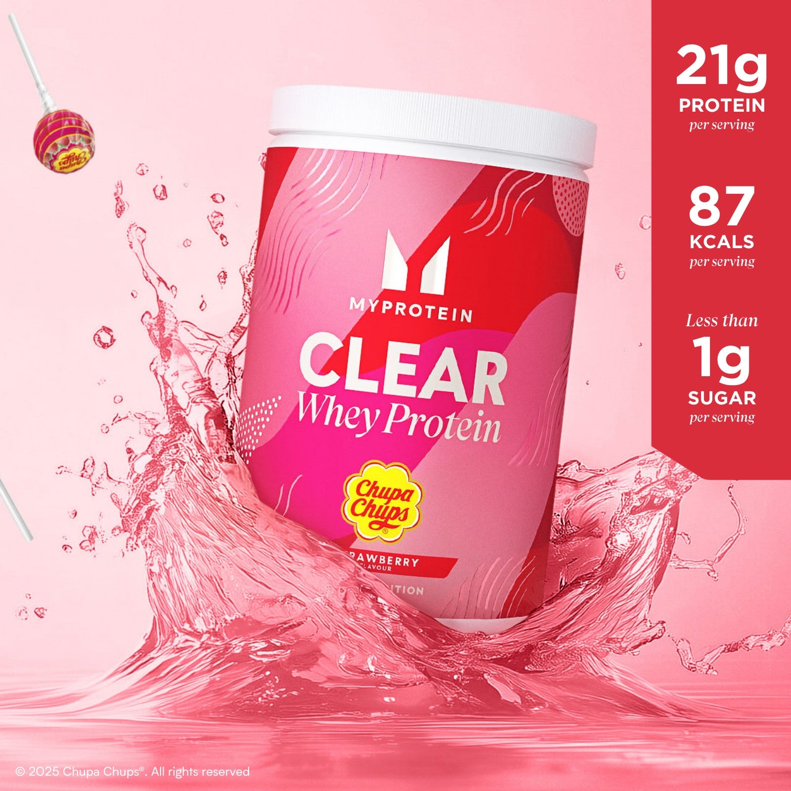 Myprotein Clear Whey x Chupa Chups® Strawberry - 20servings - Chupa Chups® - Strawberry