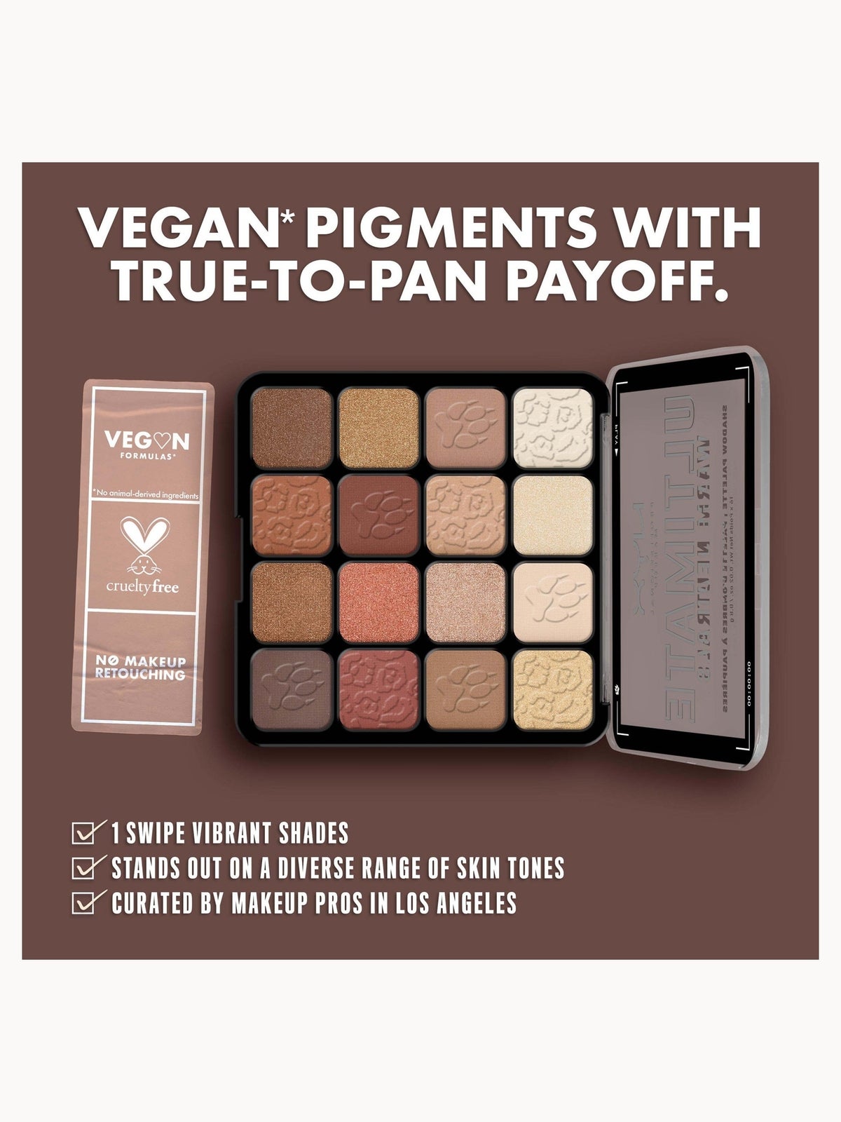 NYX Professional Makeup Ultimate Shadow Palette Vegan 16-Pan - Warm Neutrals 3