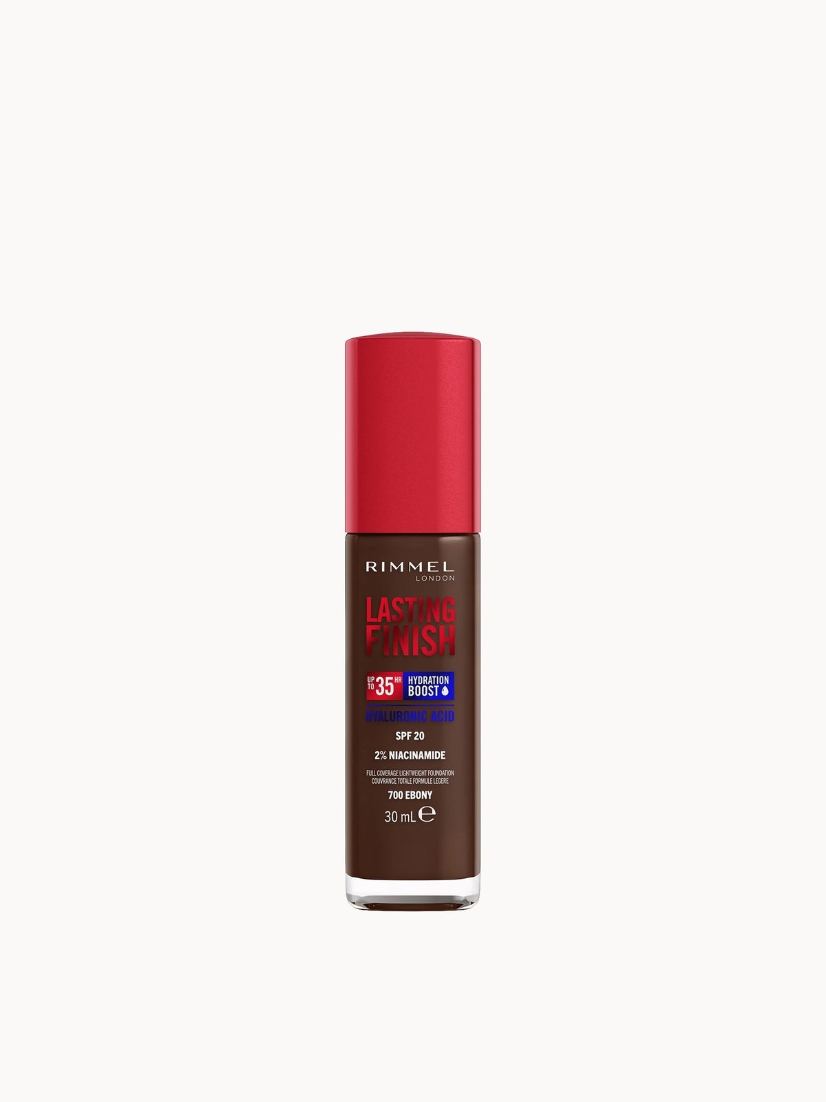 Rimmel Lasting Finish 35Hr Foundation 30ml (Various Shades) - 700 Ebony