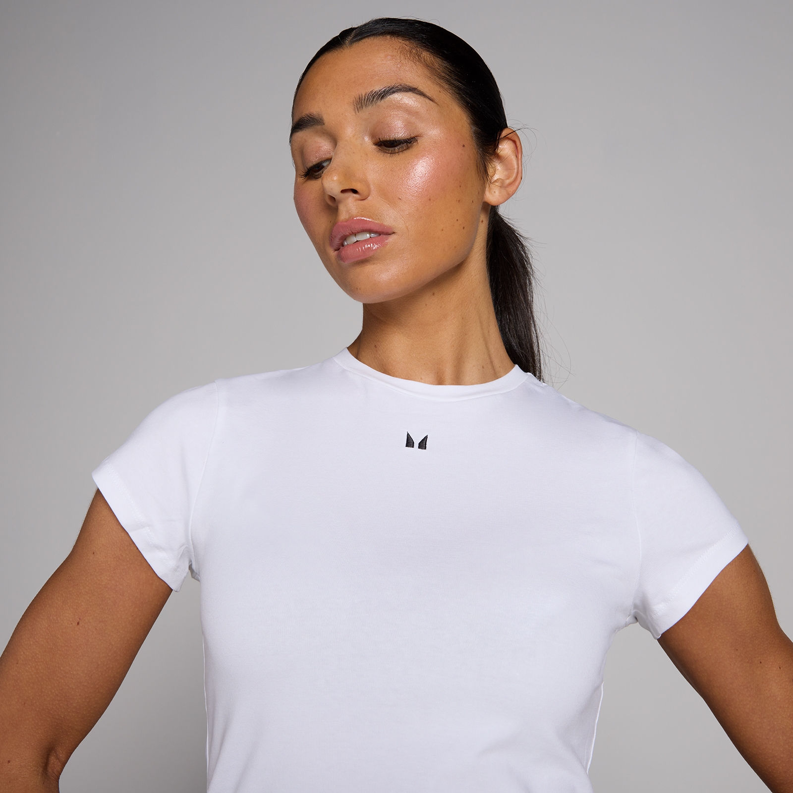 Thumbnail - MP Damen Basics Körperbetontes Kurzarm-T-Shirt – Weiß - S
