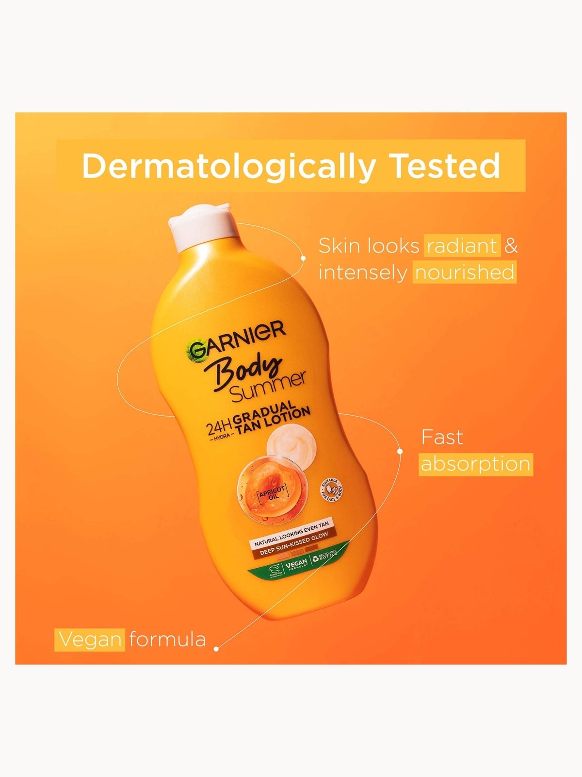 Garnier Summer Body Gradual Deep Tan Moisturiser Duo 3
