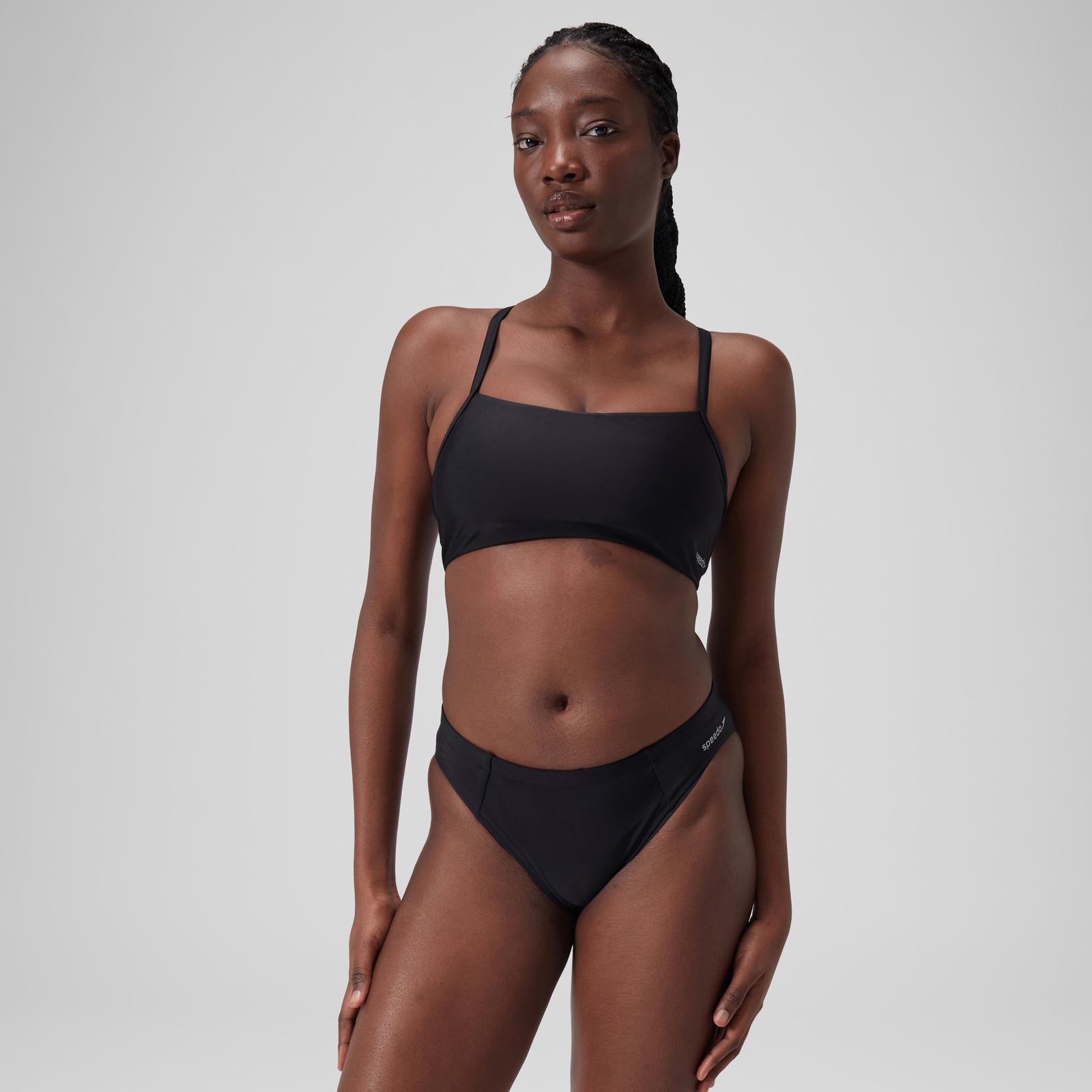 Women's Racerback Crop Top Dark Grey