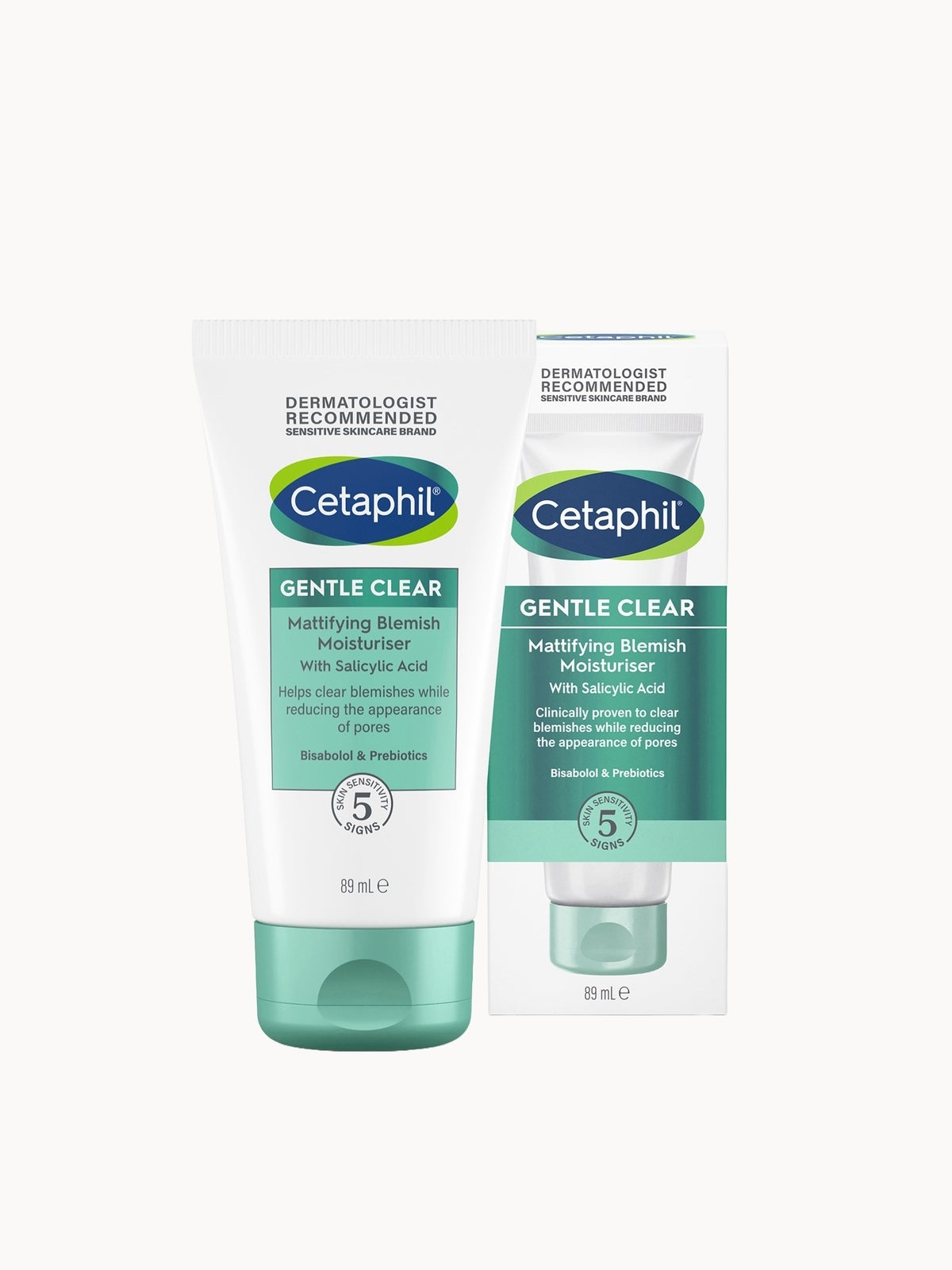 Cetaphil Gentle Clear Mattifying Blemish Face Cream with Salicylic Acid for Sensitive Skin 89ml