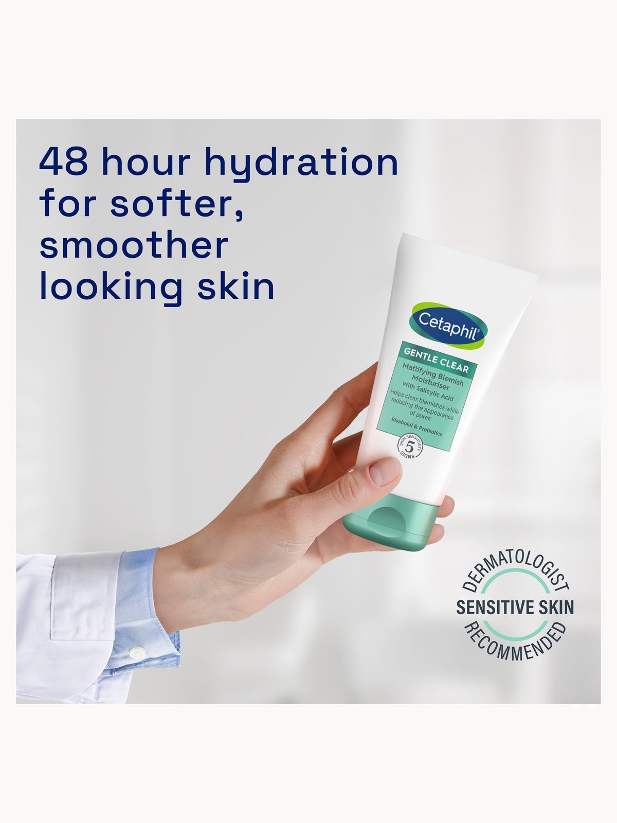 Cetaphil Gentle Clear Mattifying Blemish Face Cream with Salicylic Acid for Sensitive Skin 89ml 4