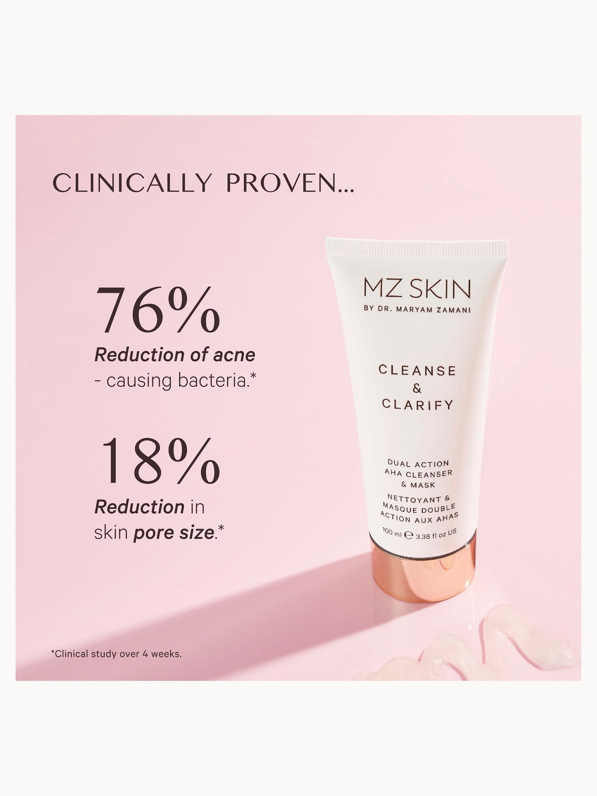 MZ Skin Cleanse & Clarify Dual Action AHA Cleanser and Mask 2