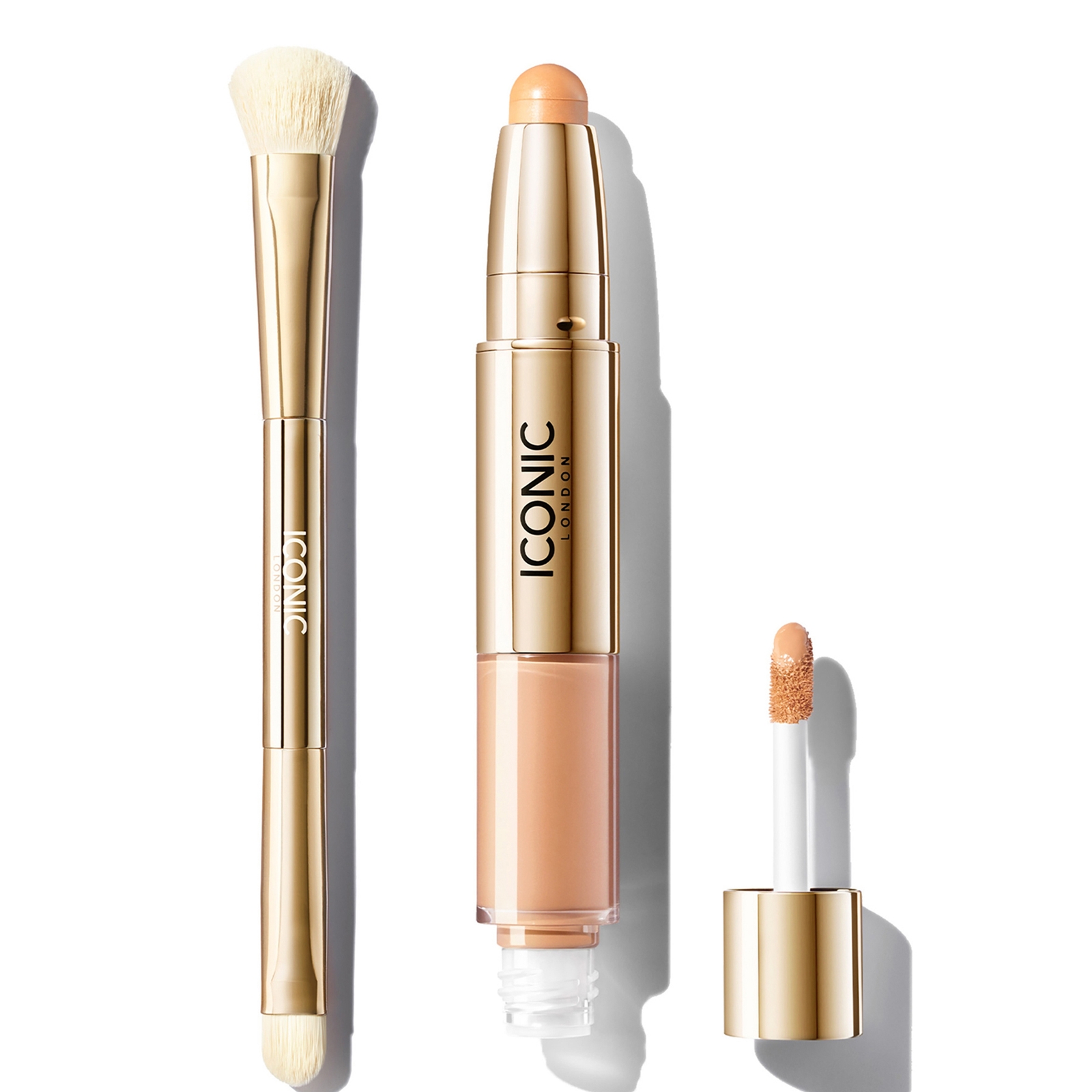 ICONIC London Radiant Concealer and Brush Bundle (Various Shades) - Warm Medium