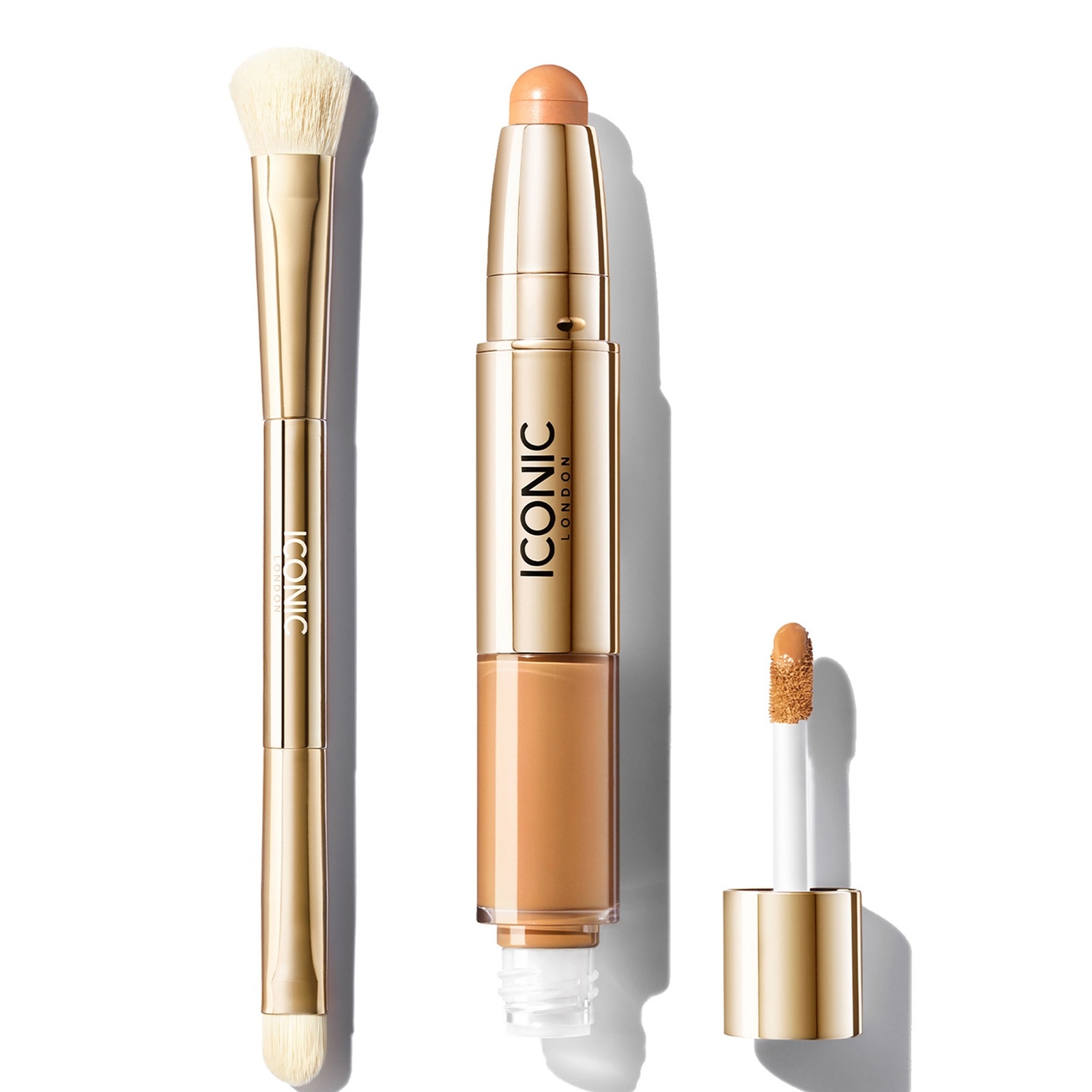 ICONIC London Radiant Concealer and Brush Bundle (Various Shades) - Golden Tan