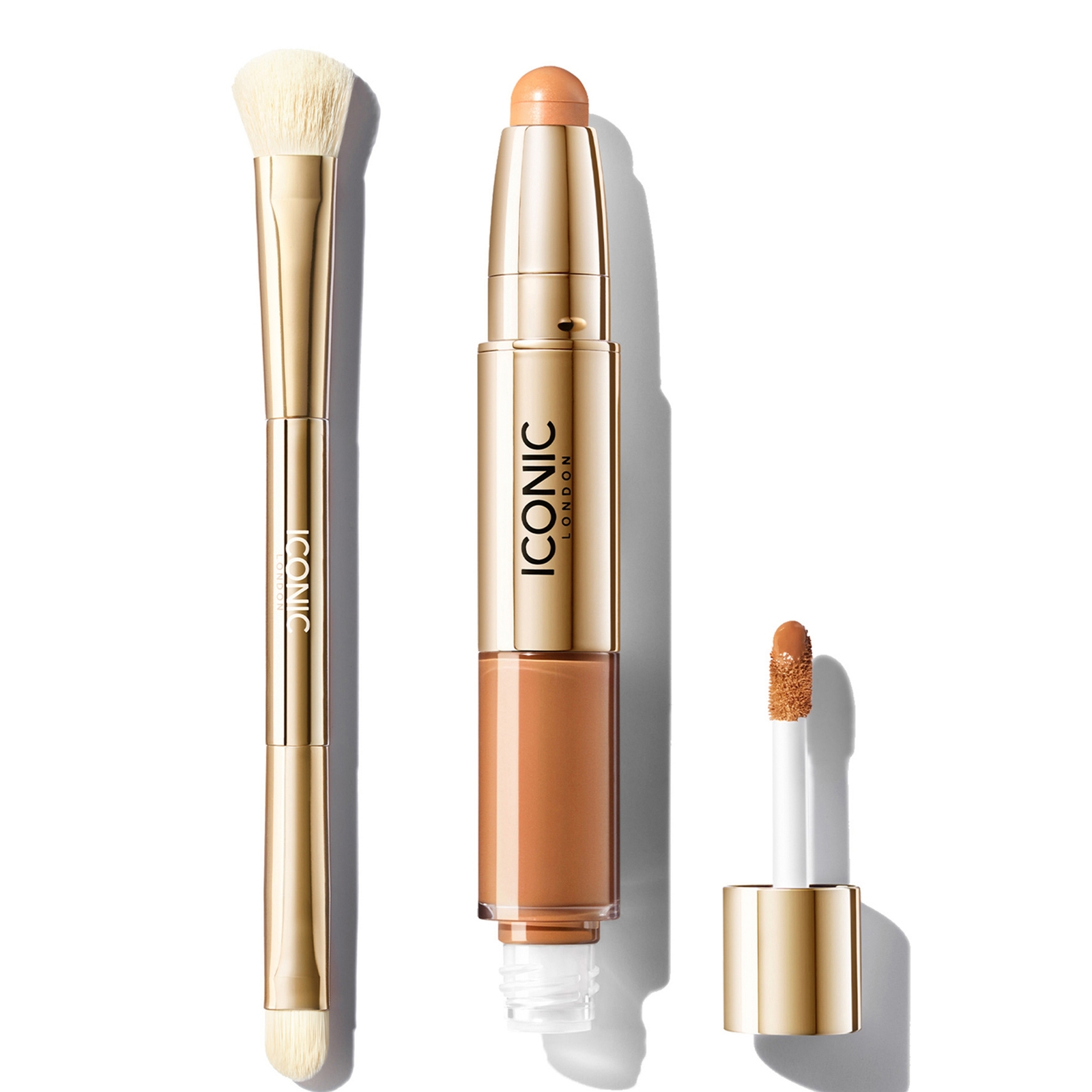 ICONIC London Radiant Concealer and Brush Bundle (Various Shades) - Warm Tan