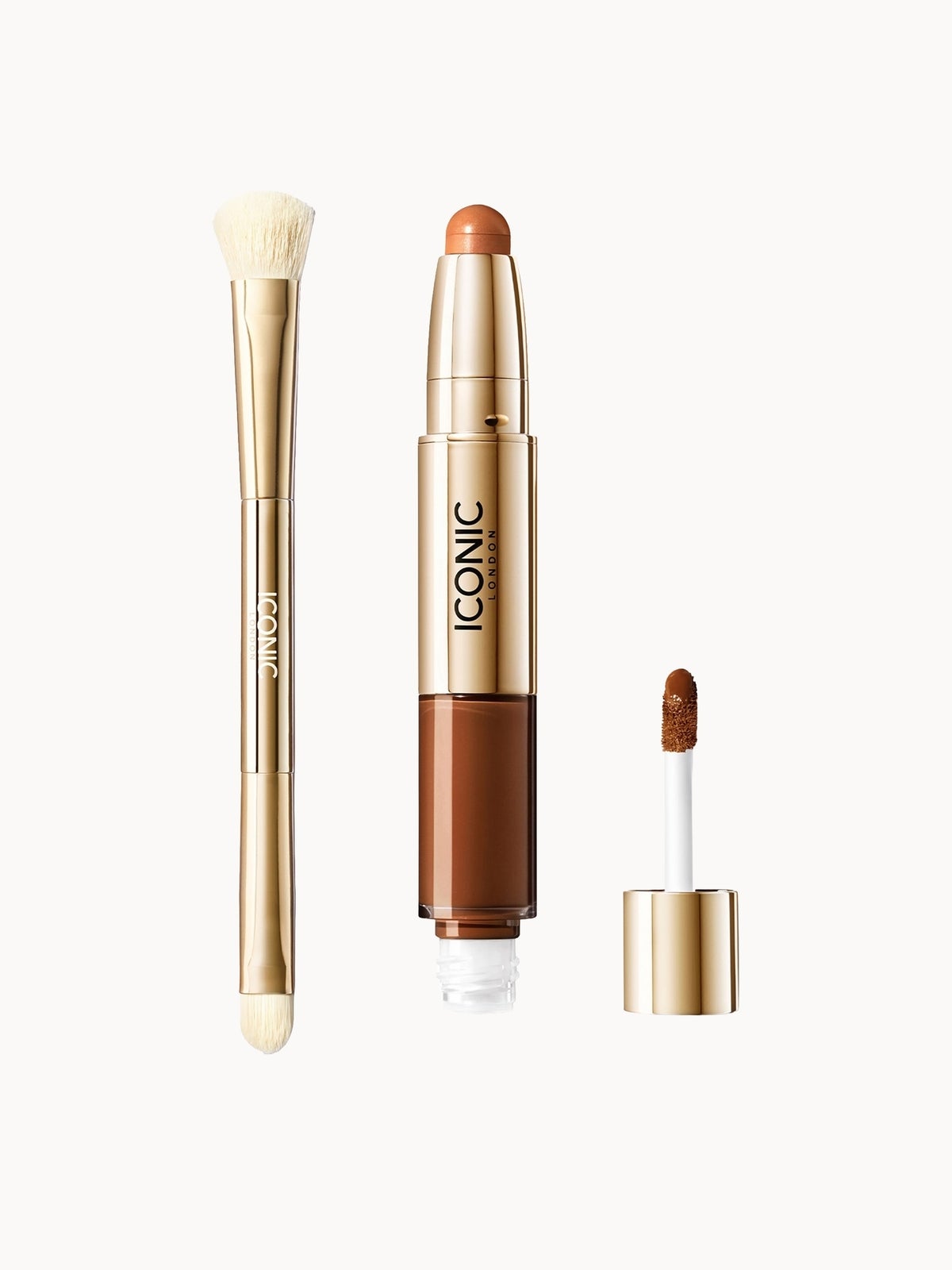 ICONIC London Radiant Concealer and Brush Bundle (Various Shades) - Golden Rich