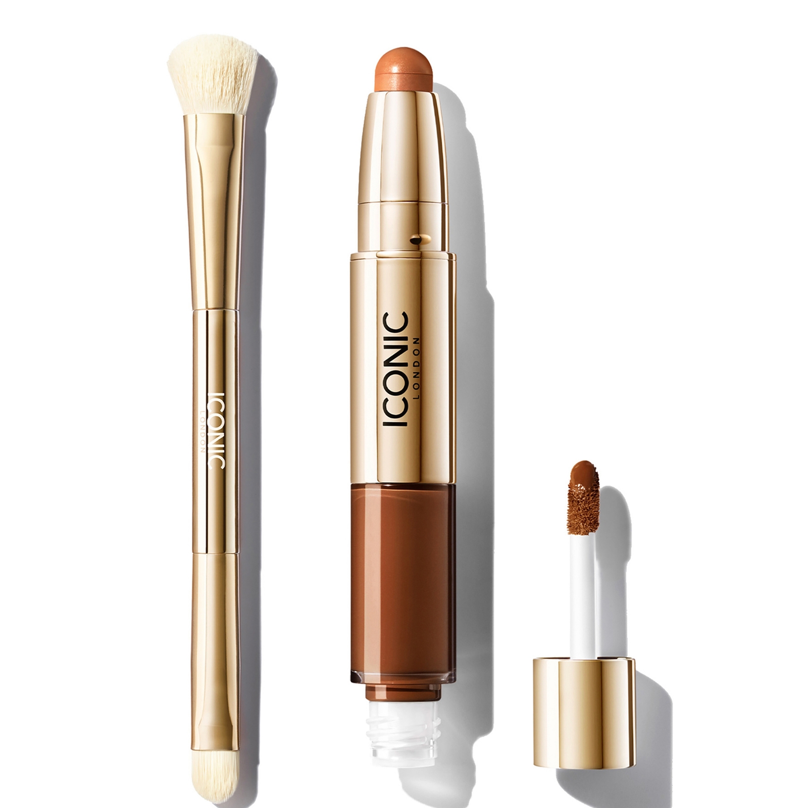 ICONIC London Radiant Concealer and Brush Bundle (Various Shades) - Golden Rich