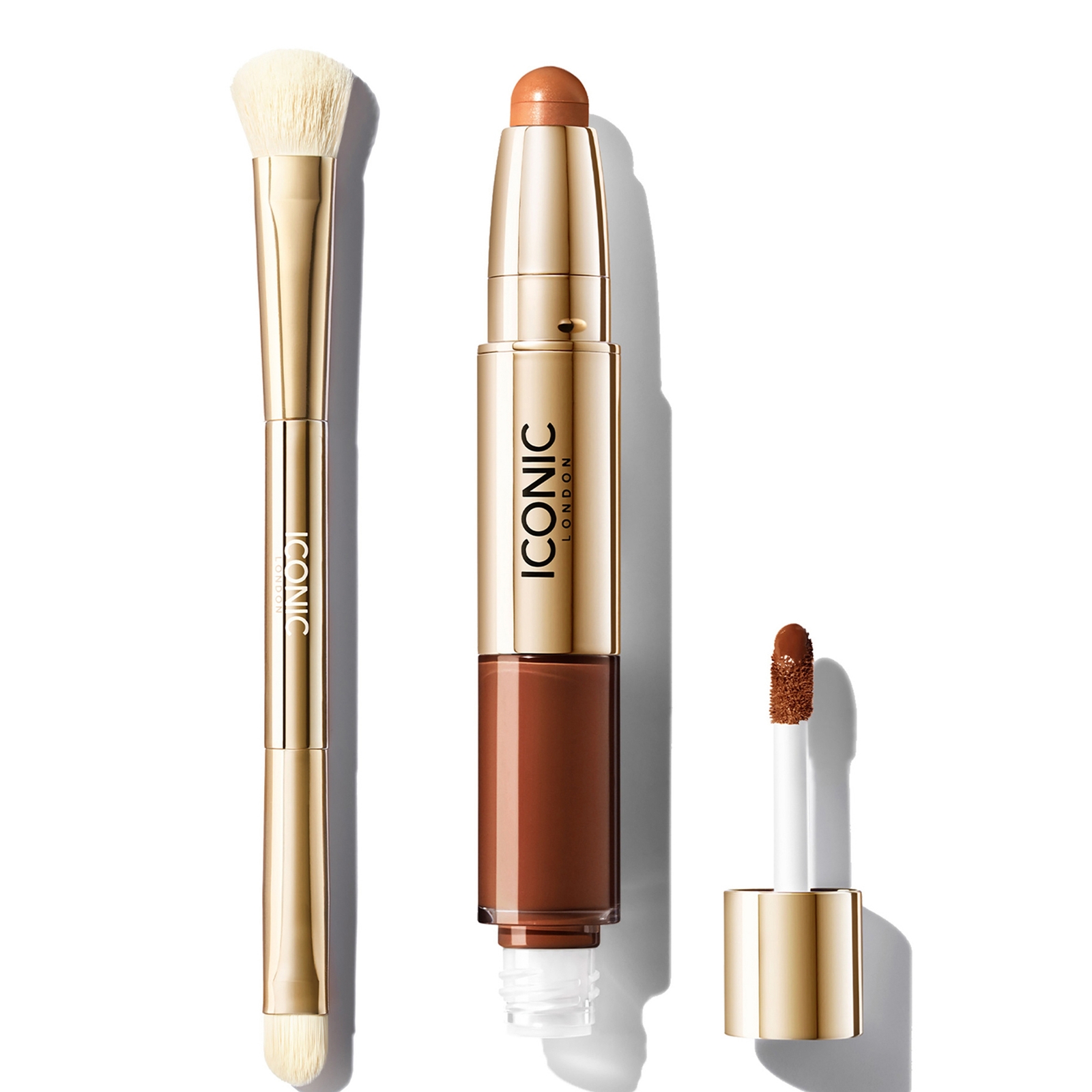 ICONIC London Radiant Concealer and Brush Bundle (Various Shades) - Warm Rich