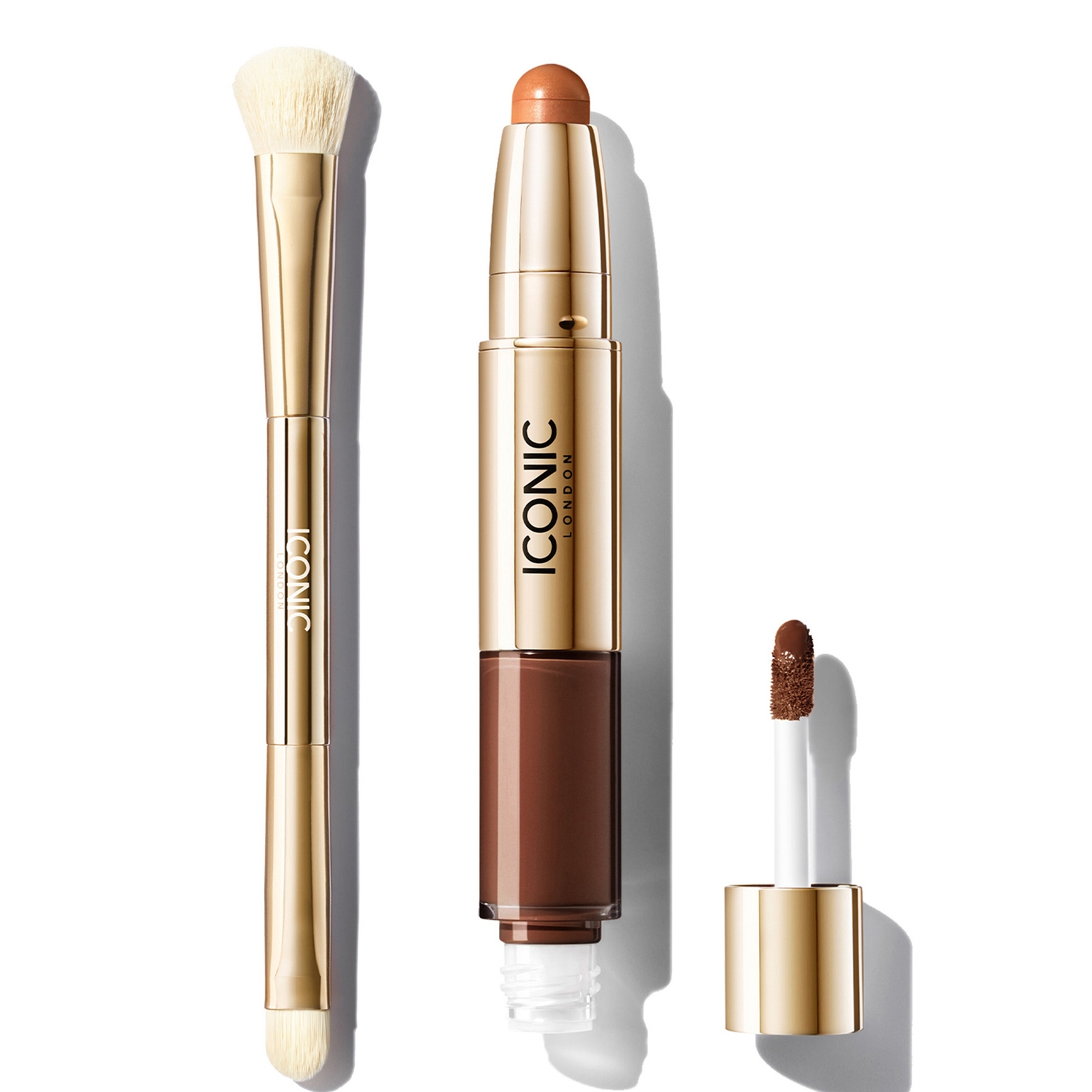 ICONIC London Radiant Concealer and Brush Bundle (Various Shades) - Neutral Rich