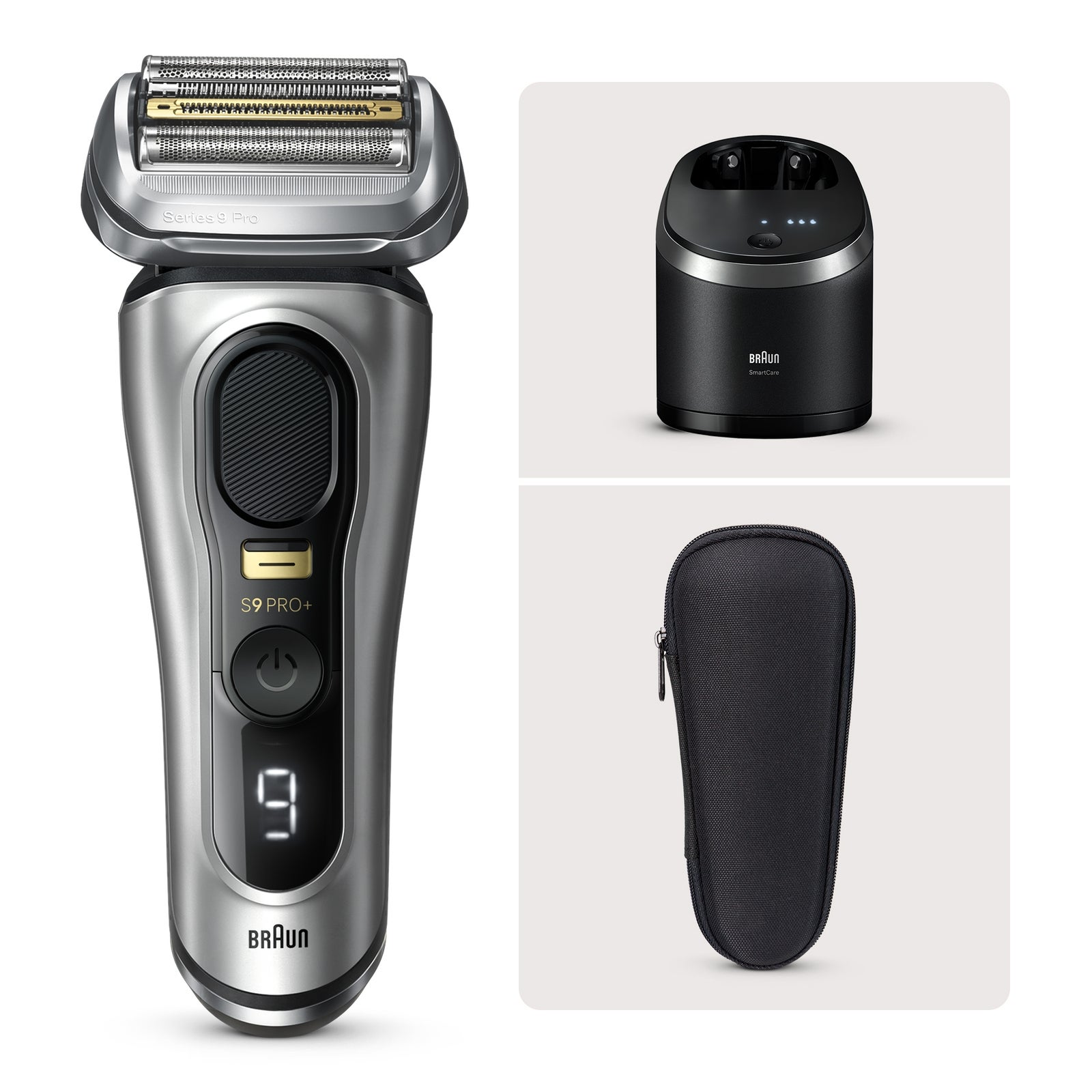 Braun Series 9 Pro+ 9567cc Elektrorasierer Wet & Dry Silber: retailer-supplied image