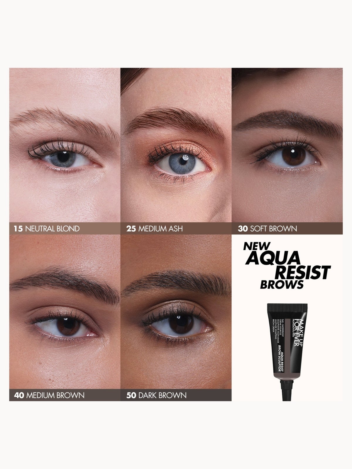 MAKE UP FOR EVER Aqua Resist Brow Sculptor Kit 7g (Various Shades) - 20 - Medium Ash 3