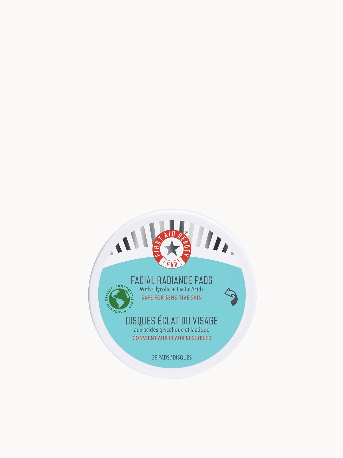 First Aid Beauty Facial Radiance Pads with Glycolic and Lactic Acids Travel Size