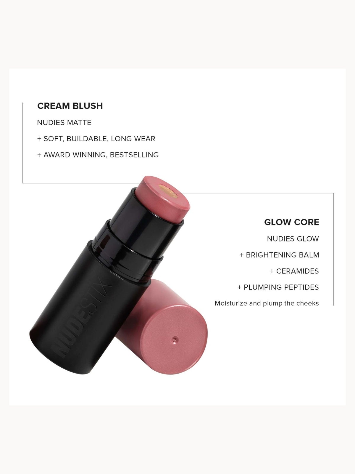 NUDESTIX Nudies Matte and Glow Core All Over Face Blush Colour 6g (Various Shades) - Pink Ice 3