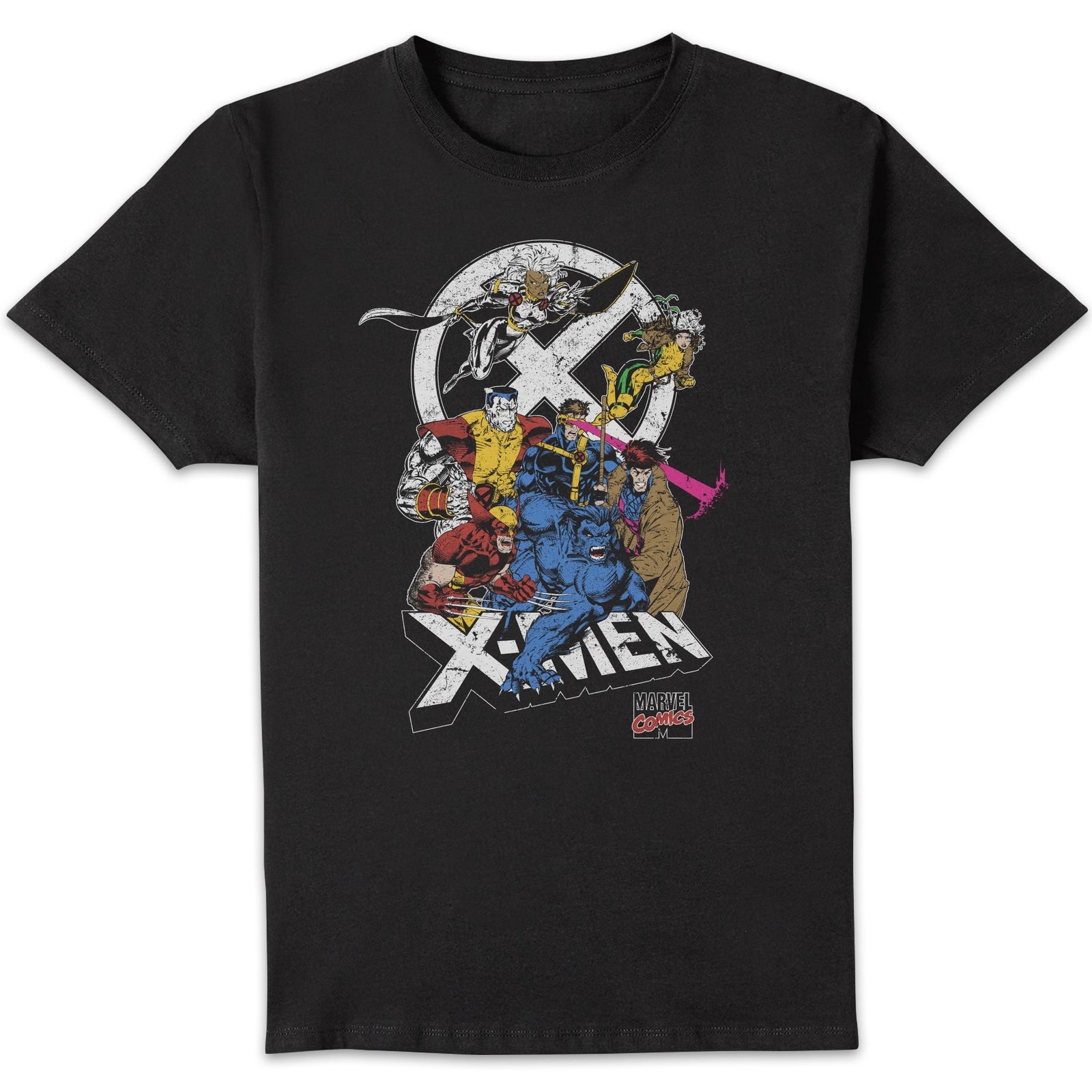 X-Men Super Team Men's T-Shirt - Black - S - Black