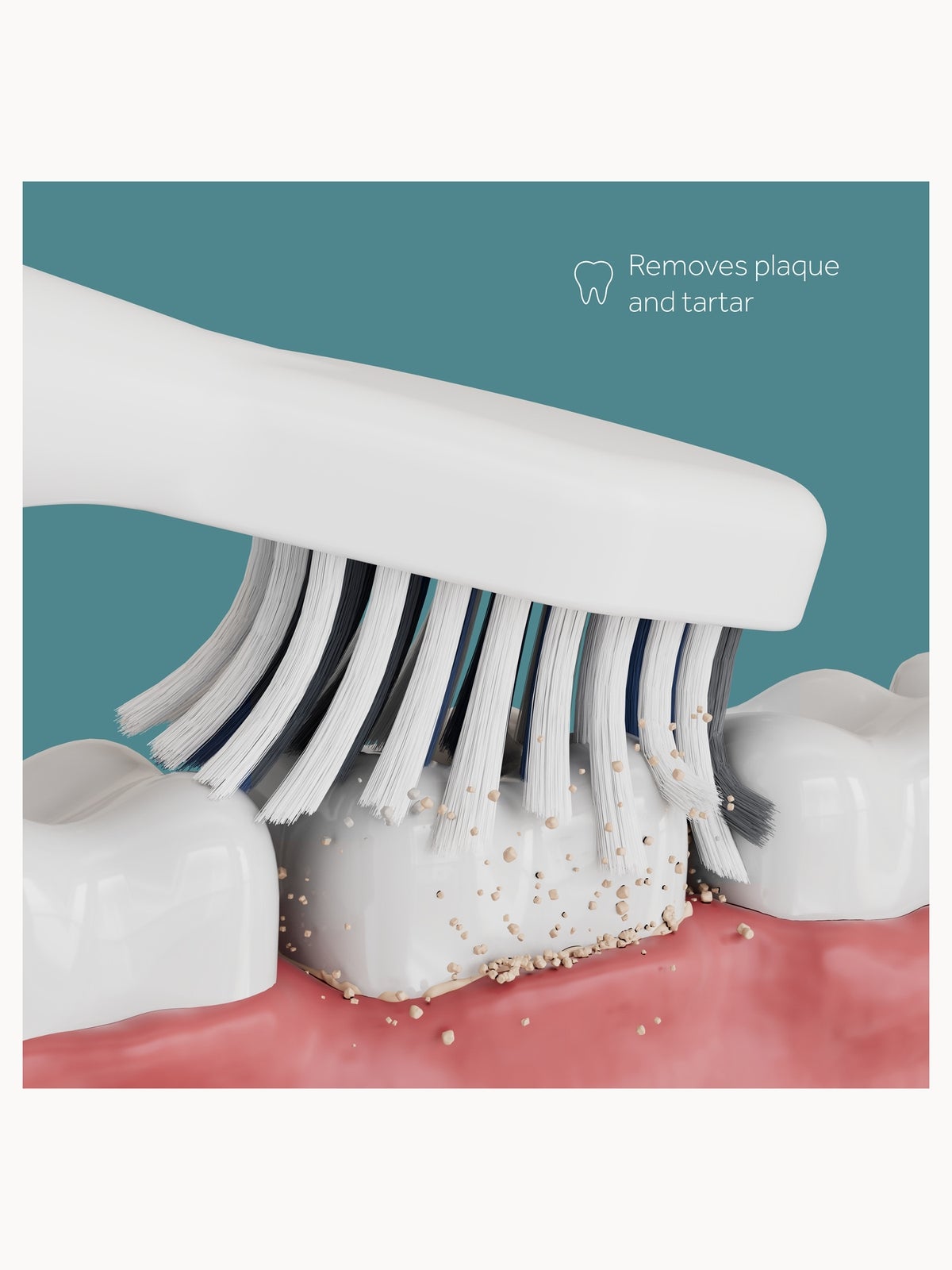 Waken Mouthcare Sonic Toothbrush Heads - White (Pack of 3) 4