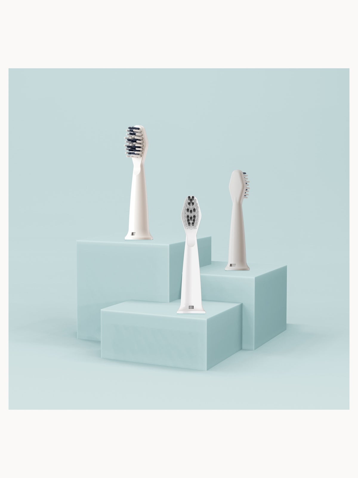 Waken Mouthcare Sonic Toothbrush Heads - White (Pack of 3) 3