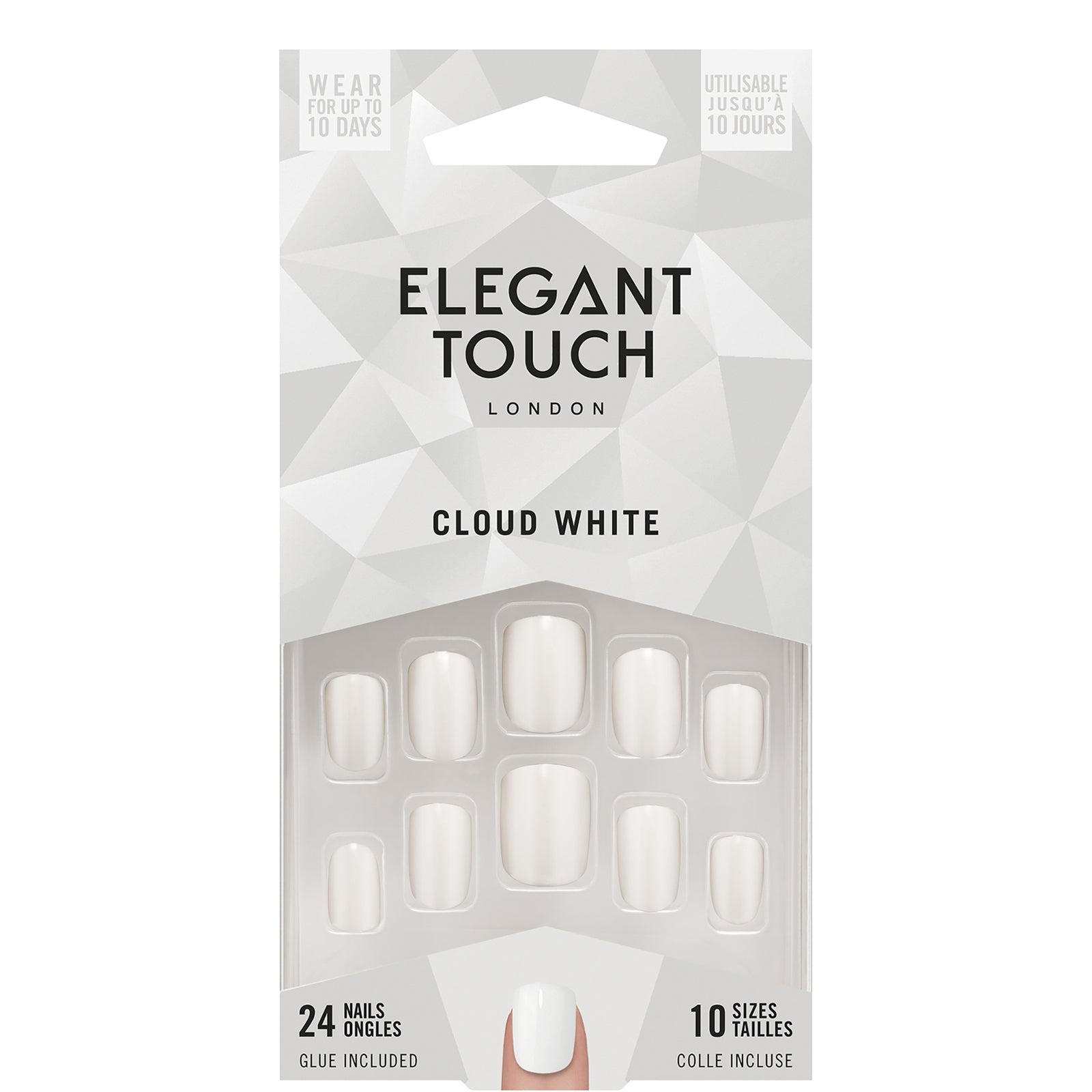 Elegant Touch False Nails - Cloud White