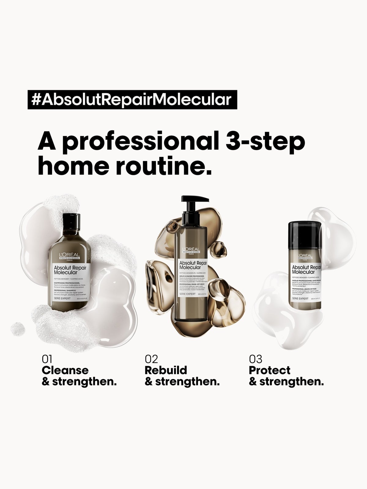 L'Oréal Professionnel Serie Expert Absolut Repair Molecular Shampoo 500ml 4