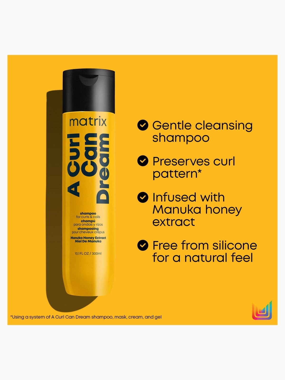 Matrix A Curl Can Dream Manuka Honey Infused Shampoo, Mask and Leave-in Cream Routine for Curls and Coils 3