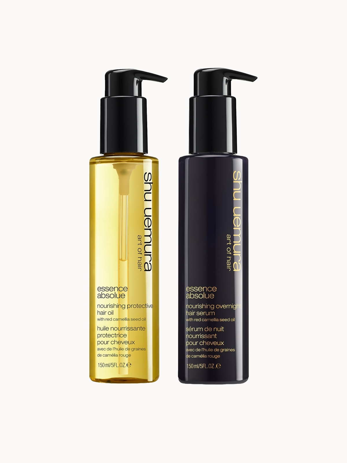 Shu Uemura Art of Hair Essence Absolue Oil and Essence Absolue Overnight Serum Duo for Hair Protectection