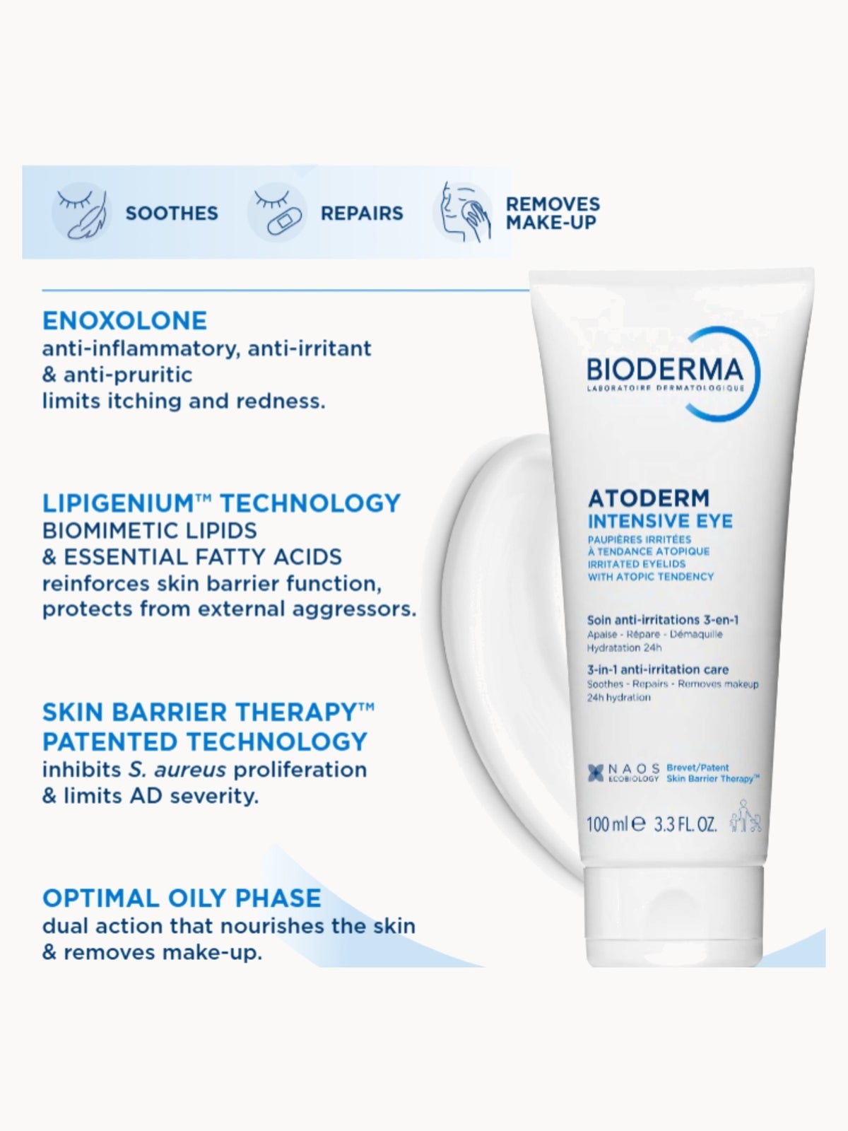 Bioderma Atoderm Intensive Eye 100ml 3