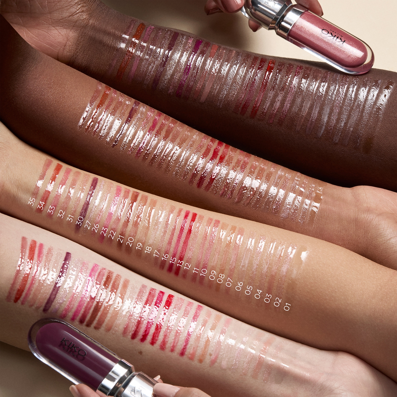 Thumbnail - KIKO Milano 3D Hydra Lipgloss 6.5ml (Various Shades) - 35 Pearly Warm Mauve