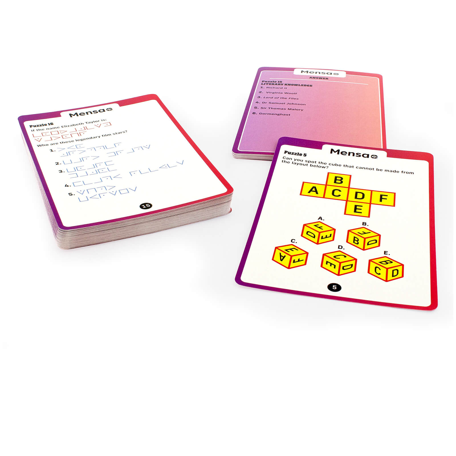 Mensa- Brain Teasers Card Game
