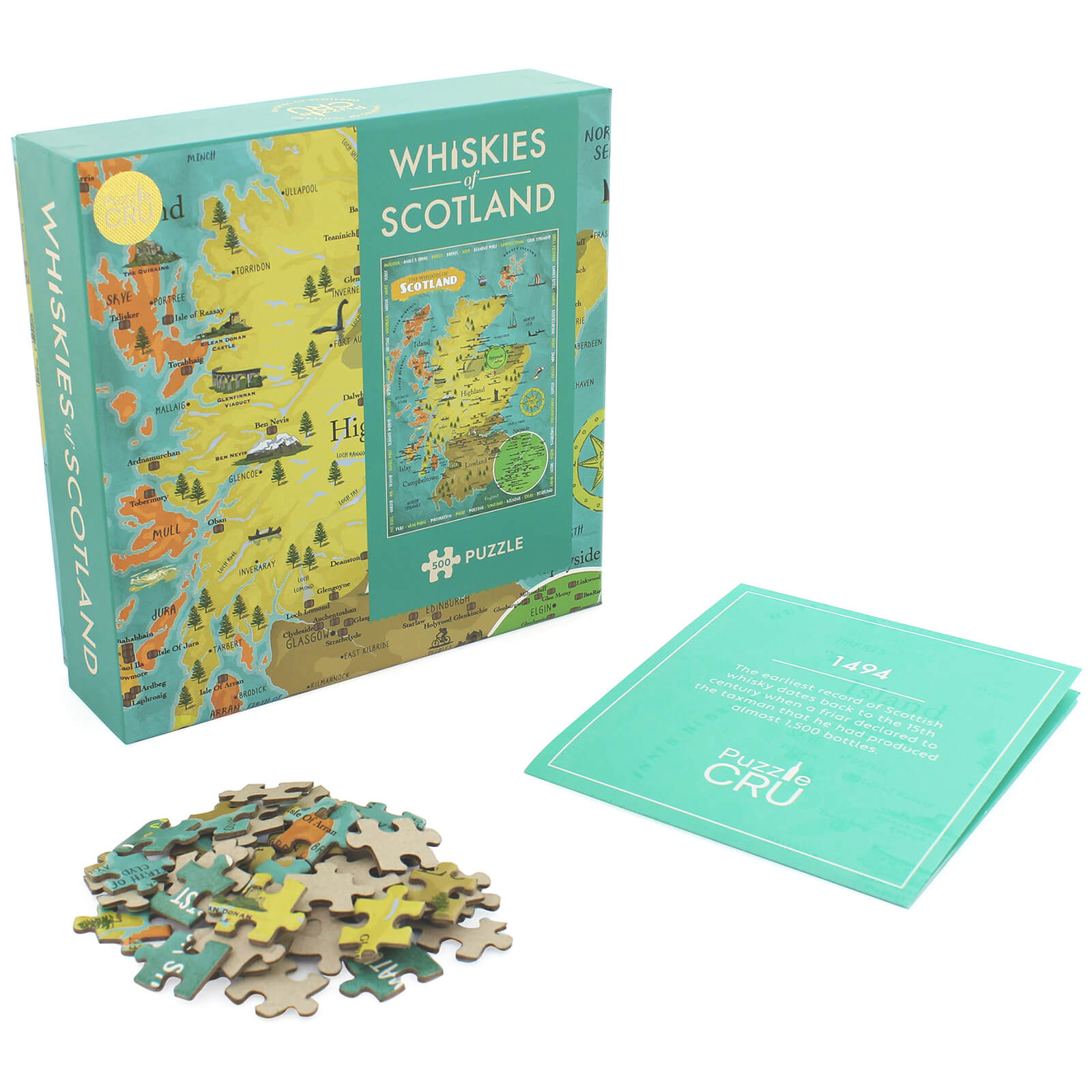 Whiskies Of Scotland - 500 Piece Jigsaw Puzzle