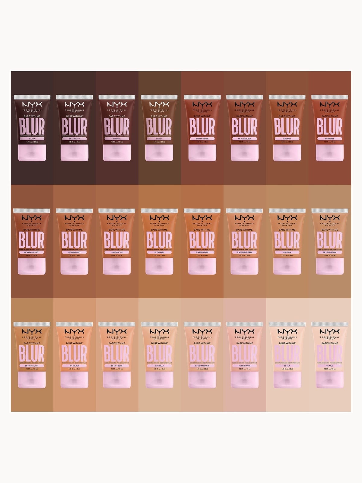 NYX Professional Makeup Bare With Me Blur Tint Foundation 30ml (Varios Shades), photo 16