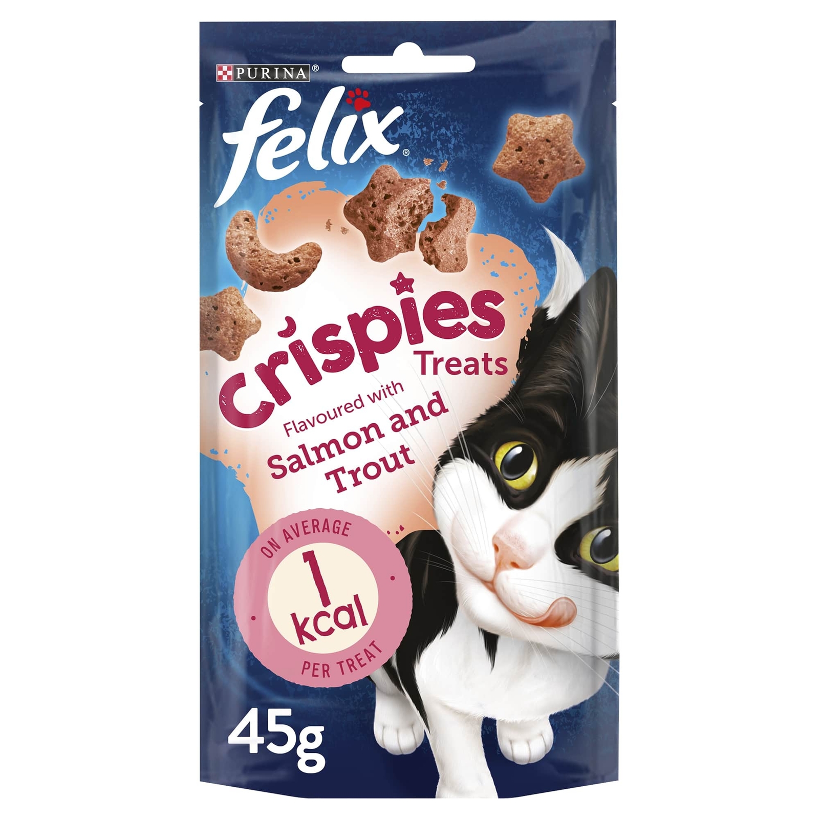Image of Felix Crispies Cat Treats Salmon & Trout 45g