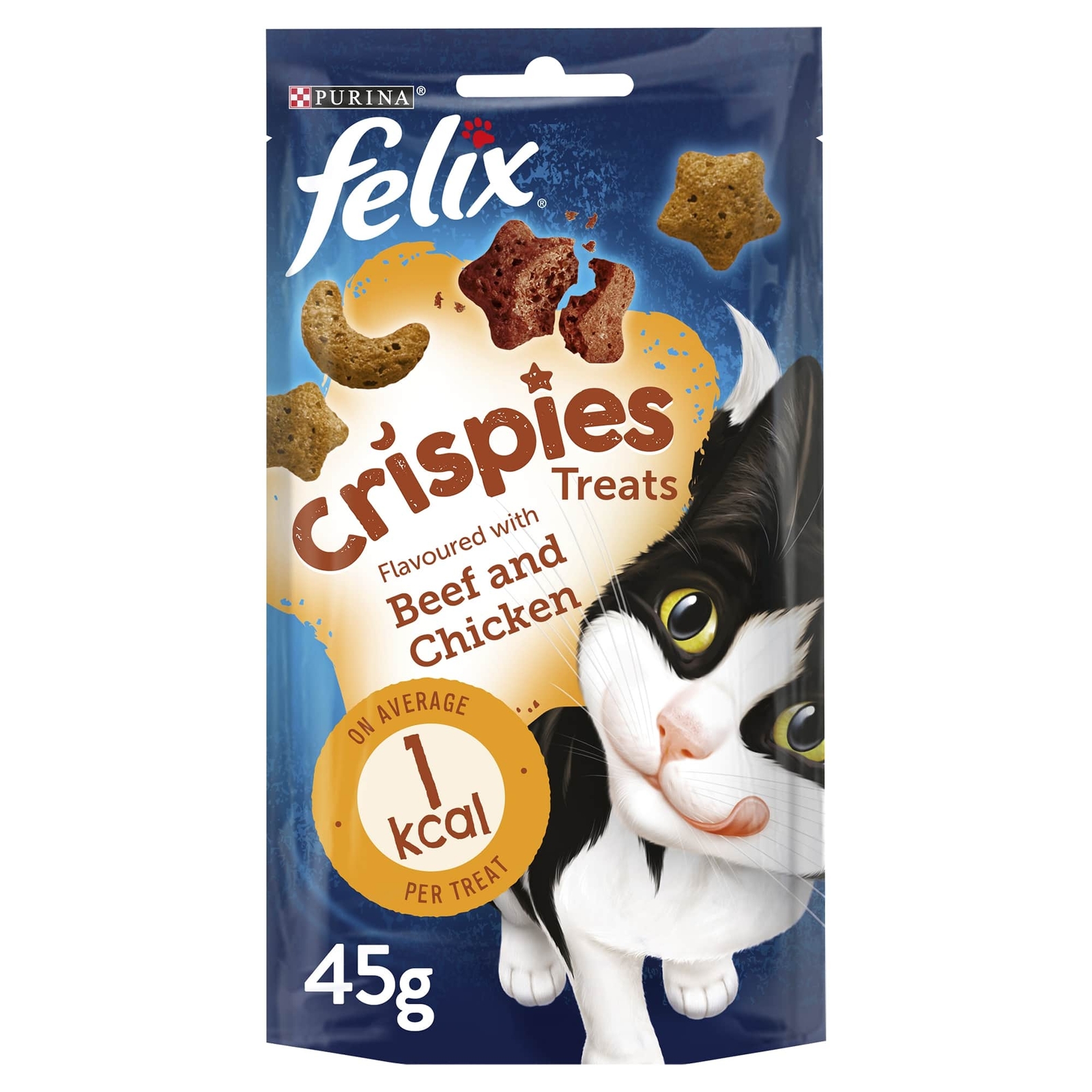 Image of Felix Crispies Cat Treats Beef and Chicken 45g