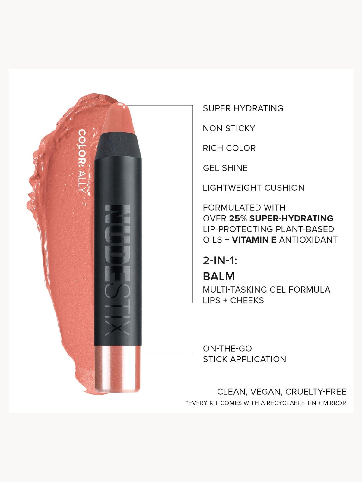 Nudestix Founder's Lips - 3PCS Mini Pencils Kit (Worth £62) 4